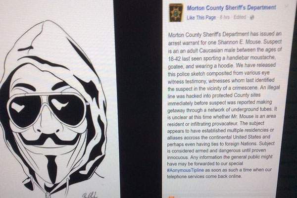 Morton County Sheriff's Remove Facebook Page in Effort to Scrub Evidence and Silence Resistance