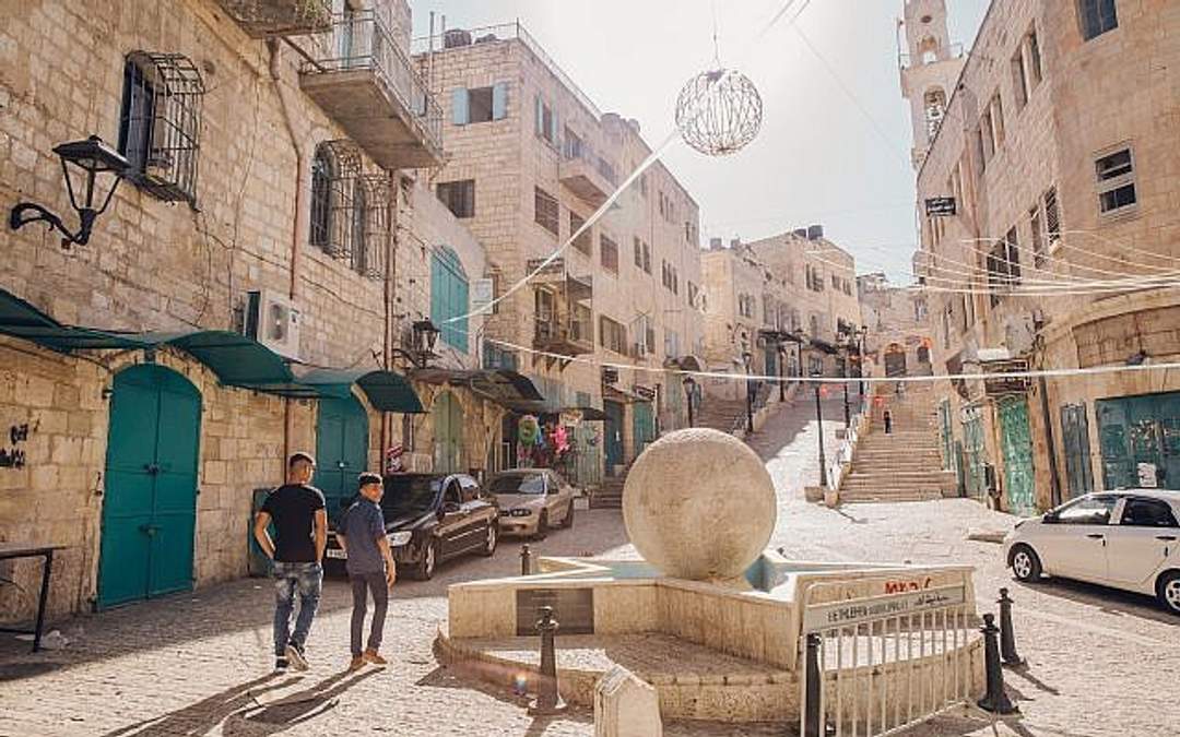 A street in the business district of Gaza City