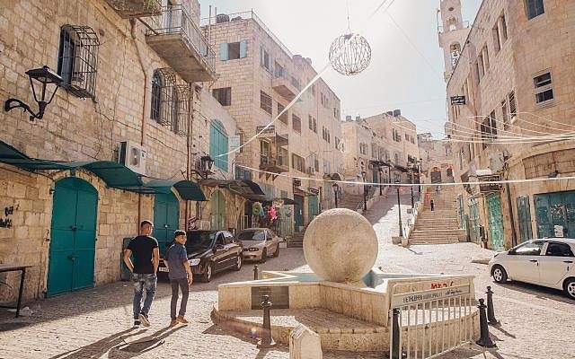 A street in the business district of Gaza City