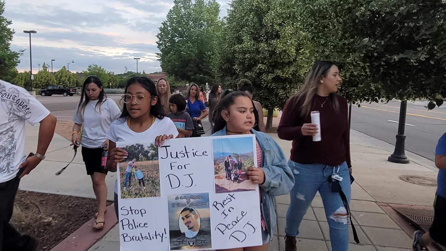 Family of DJ protest for justice in his murder by Denver PD.