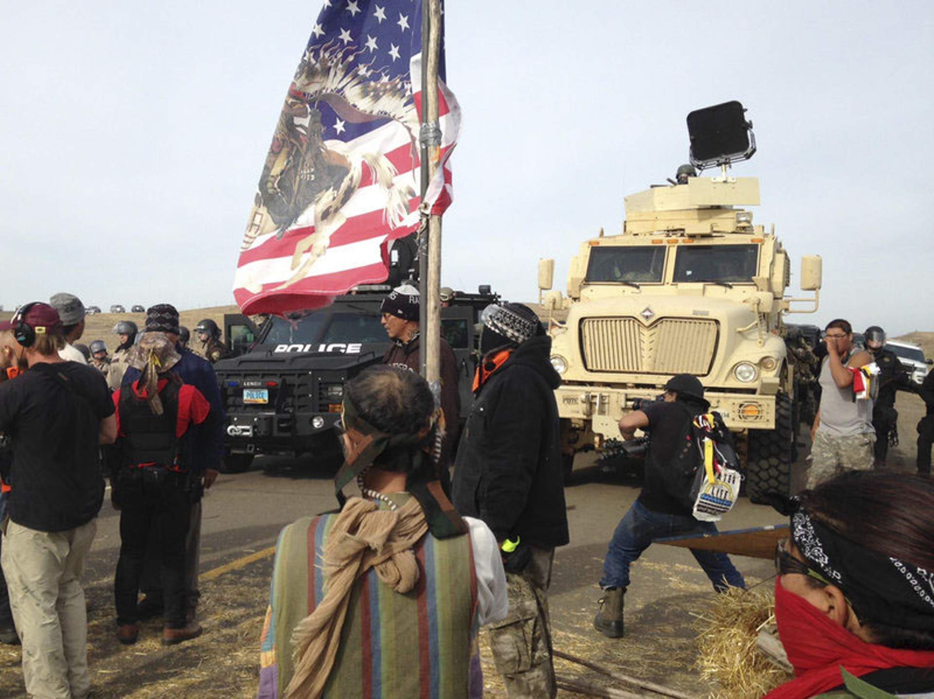 MCSD raid Standing Rock Camp Nov 26th 2016