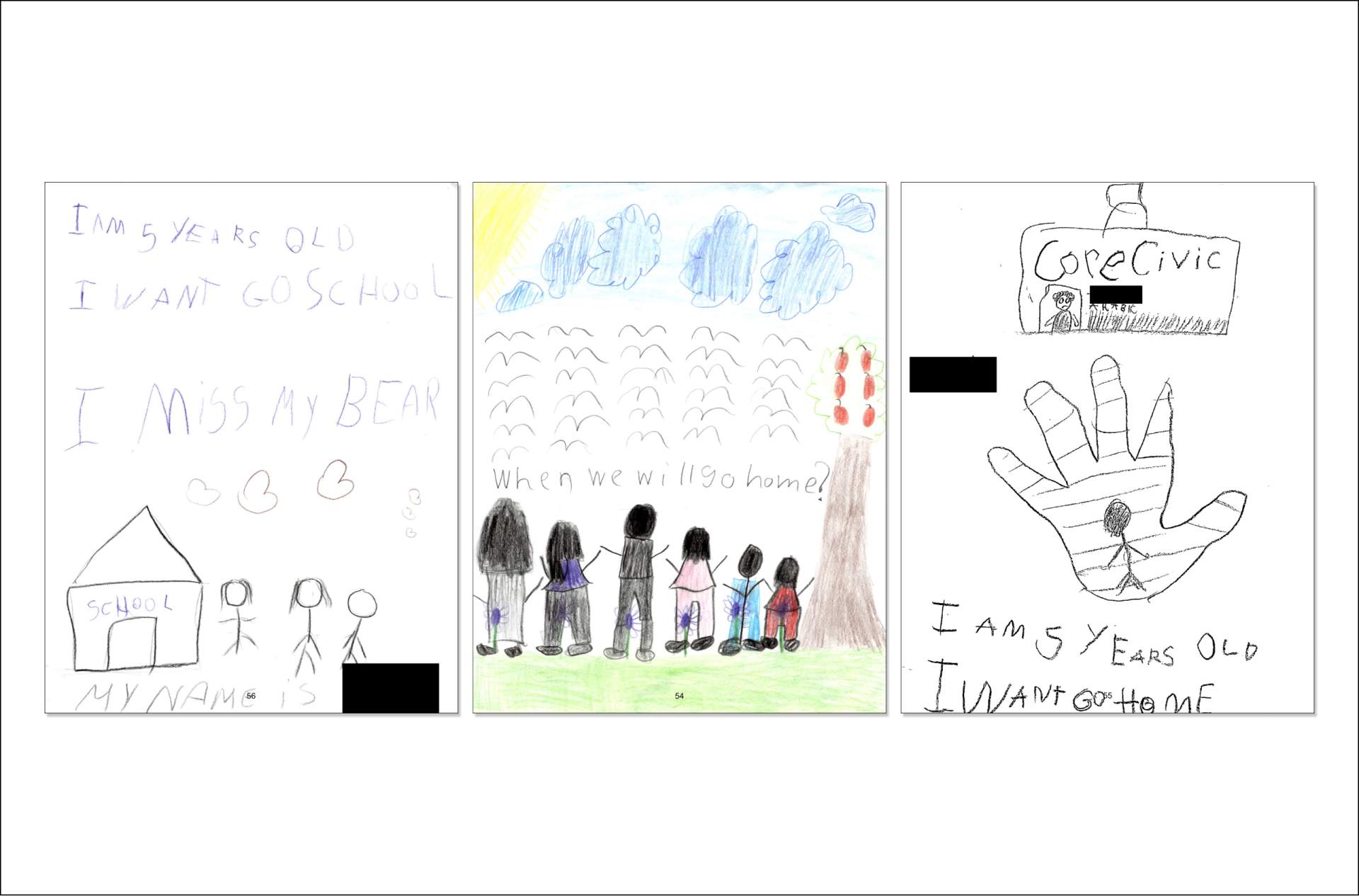 Family photo of the Egyptian mother Hayam El Gamal and her five children who were held at the Dilley detention center