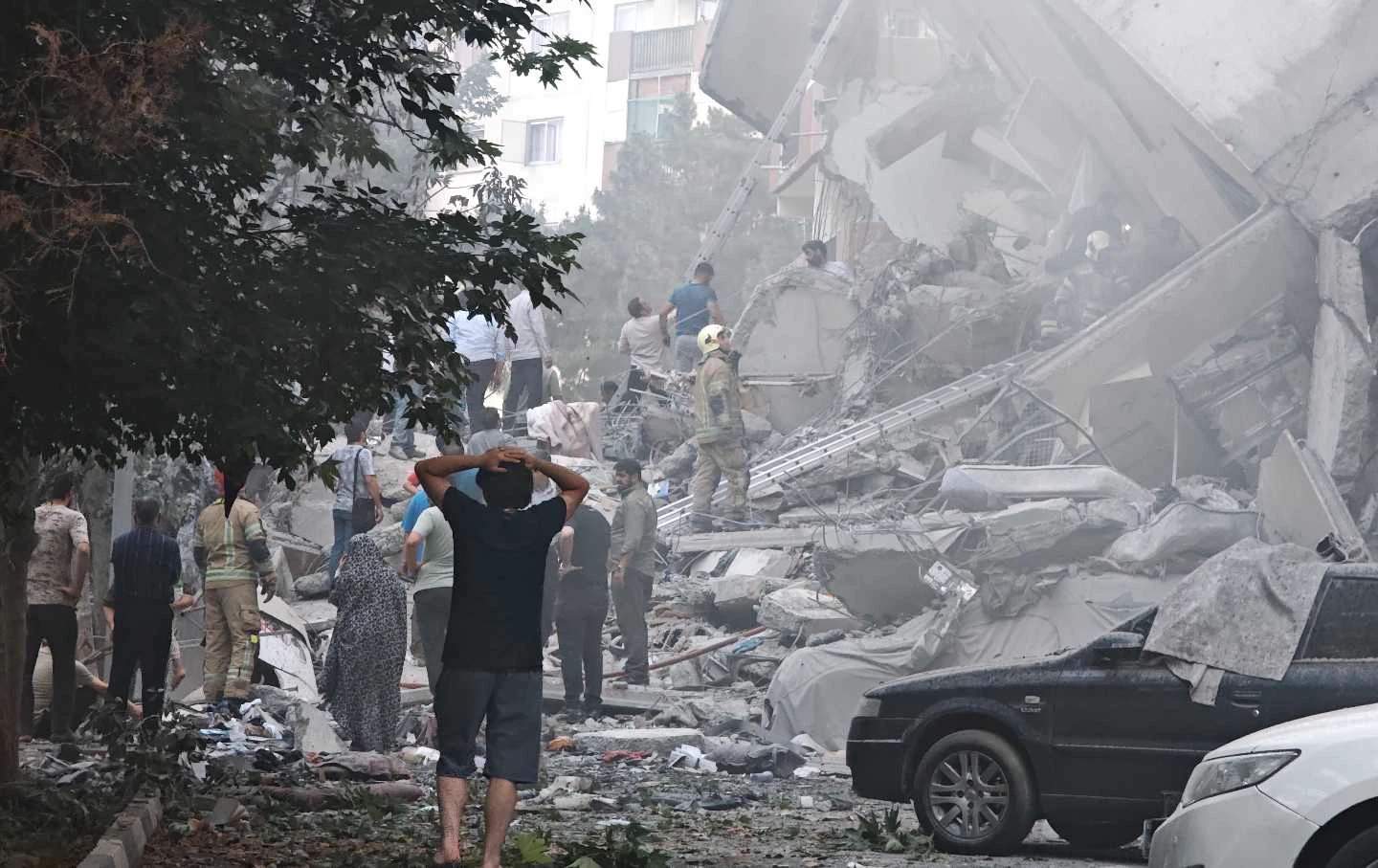 Damage to a residential neighborhood in Tehran after US airstrikes during Operation Epic Fury