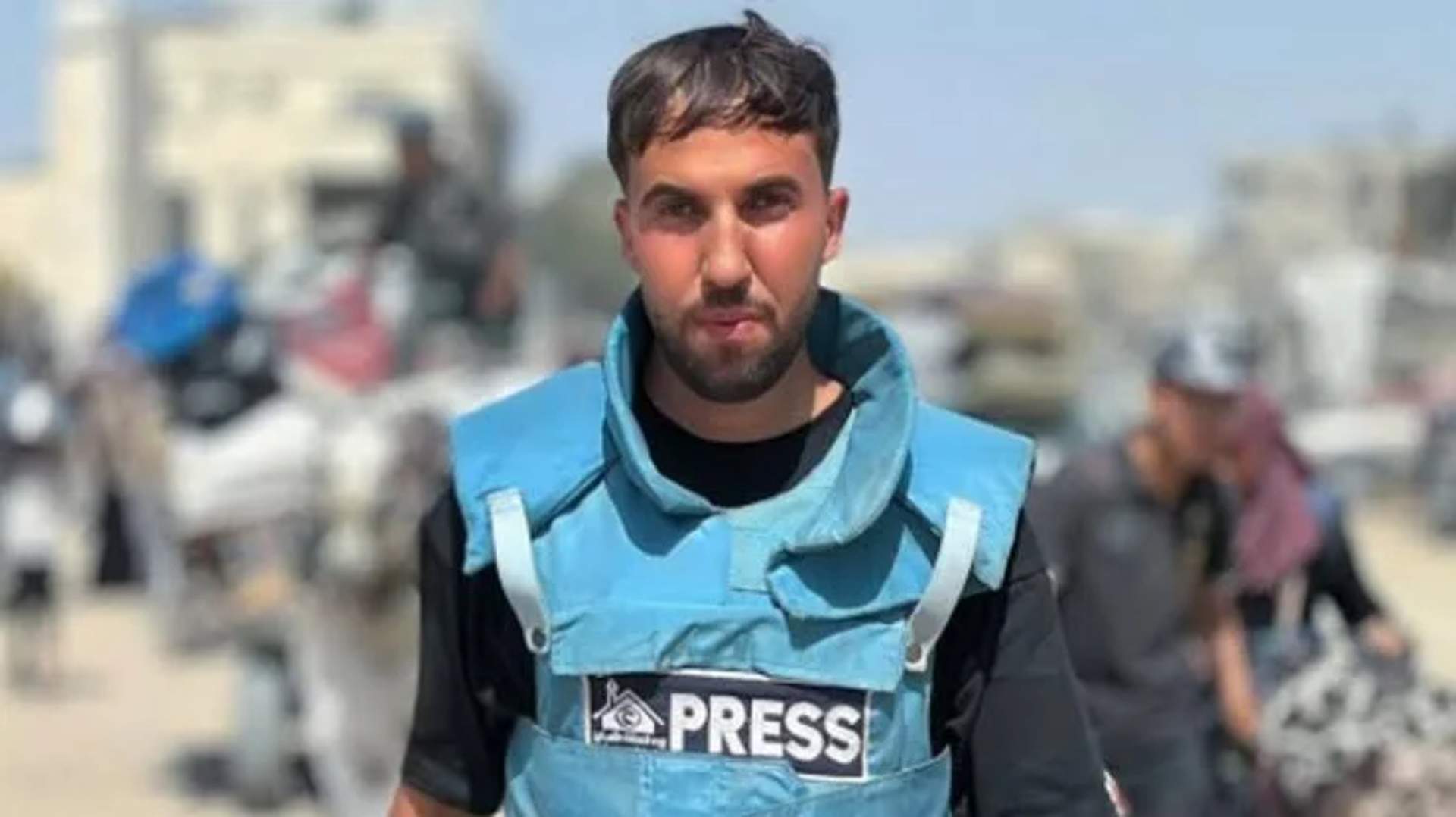 Moaz Abu Taha, freelance journalist published by Reuters. Killed in double-tap Israeli strike on Nasser Hospital, Khan Younis, August 25, 2025.