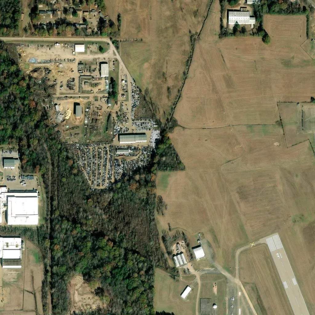 Satellite view of the proposed 230-acre Saxum data center site in Northwest Jackson