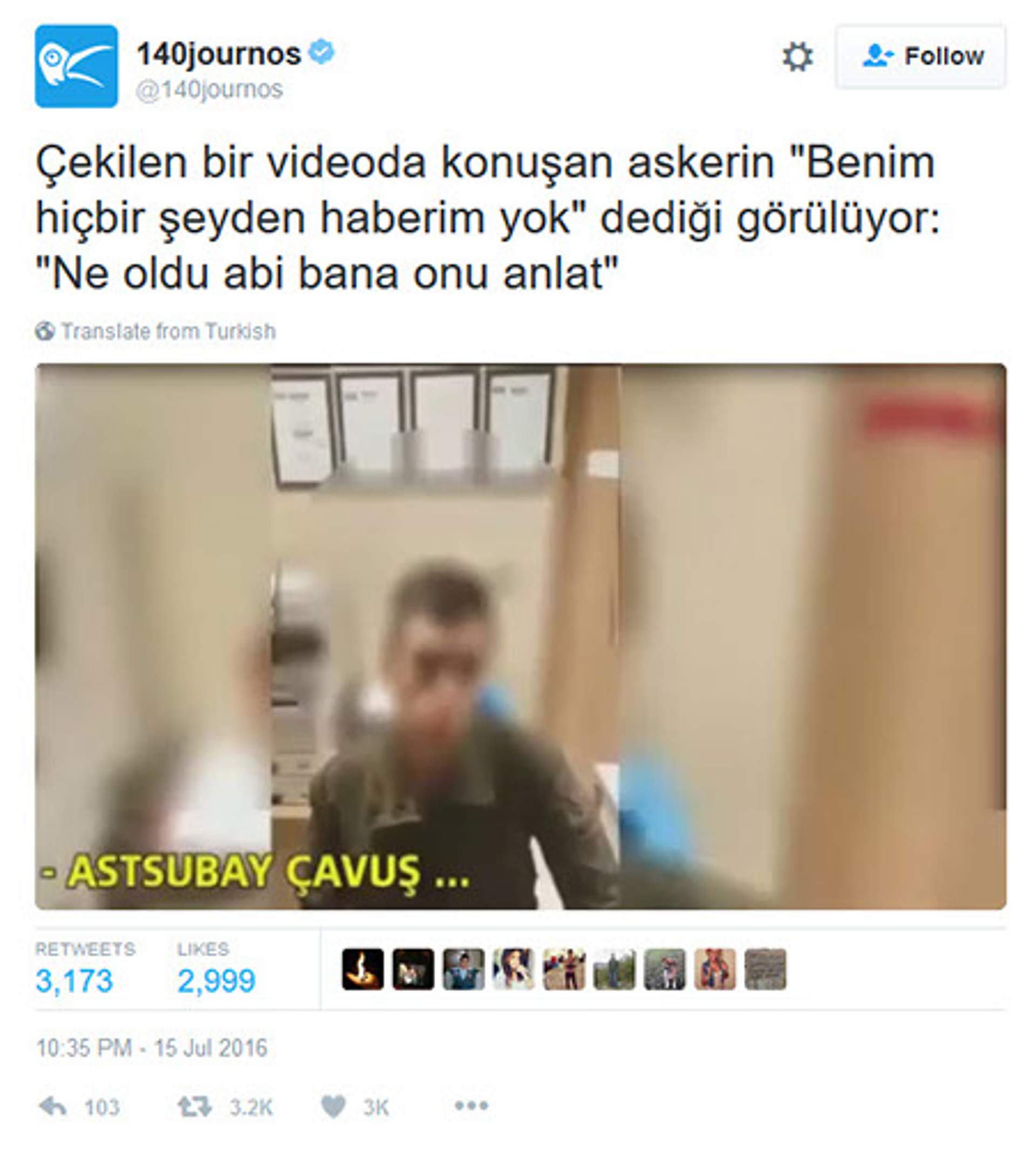 In a video that was recorded, the soldier who is speaking is seen saying, "I have no idea about anything": "What happened, bro, tell me about it"