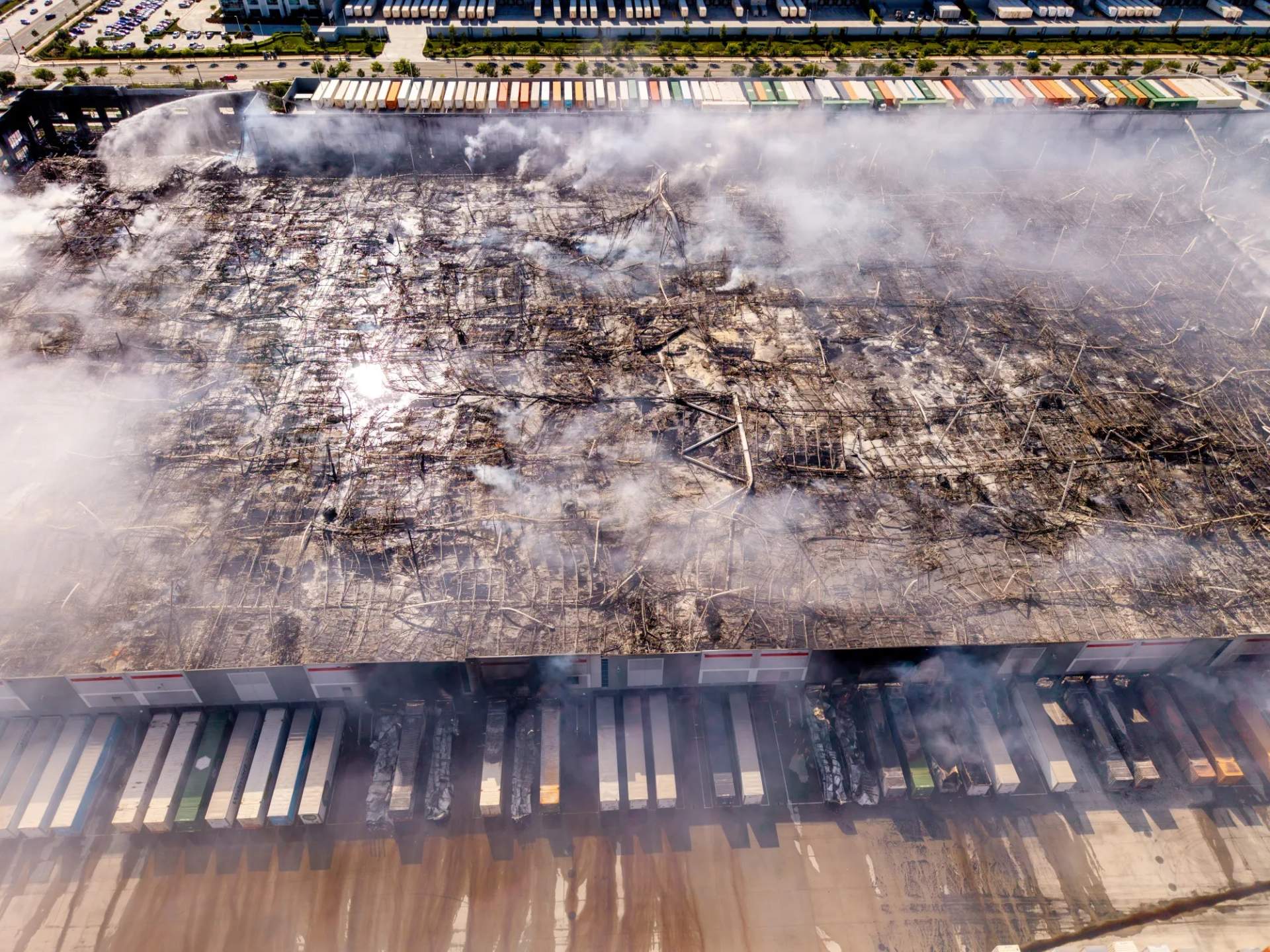 The ruins of Kimberly-Clark's Warehouse in Ontario,CA