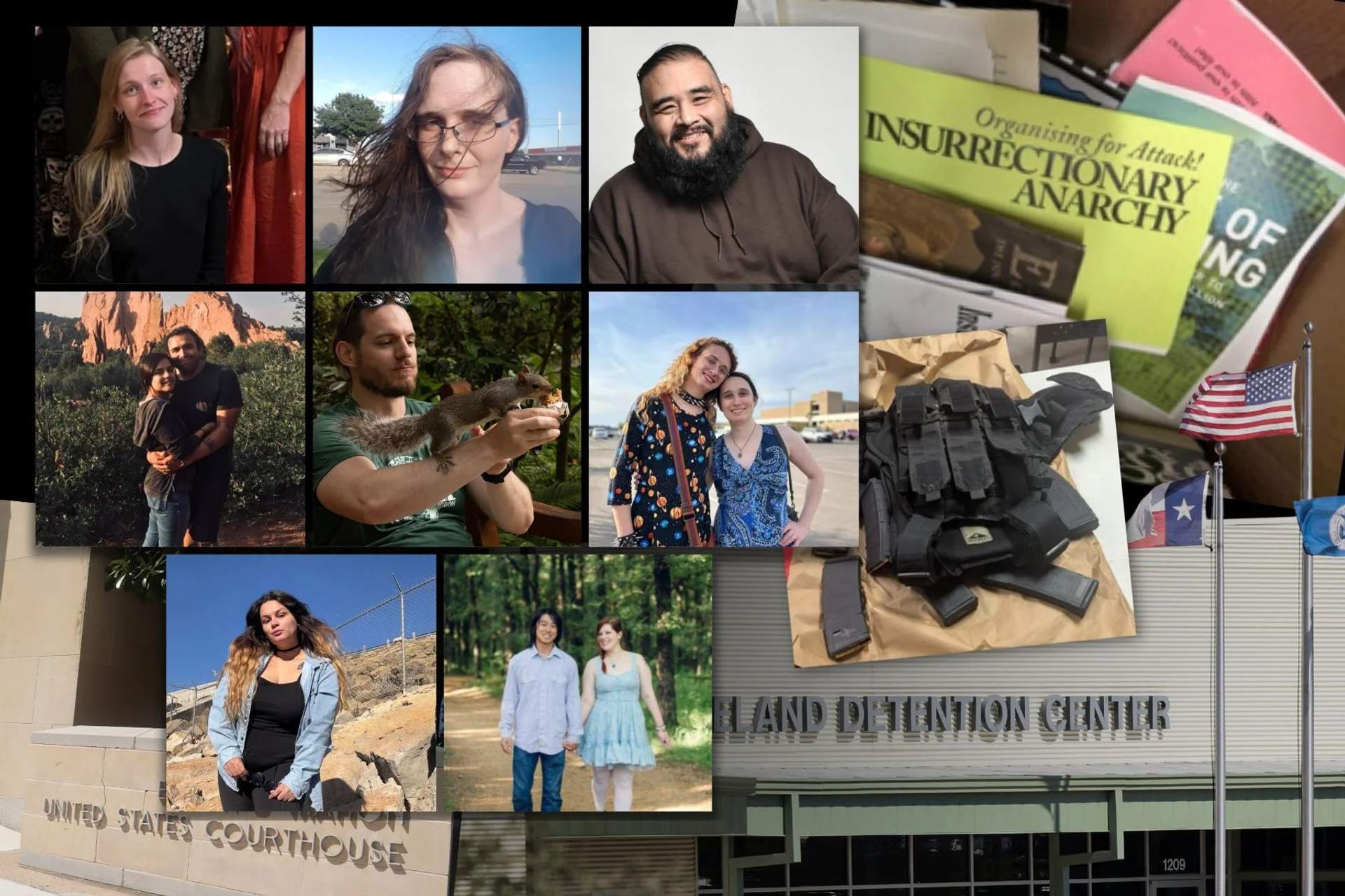 Composite of the eight Prairieland defendants sentenced to federal prison.