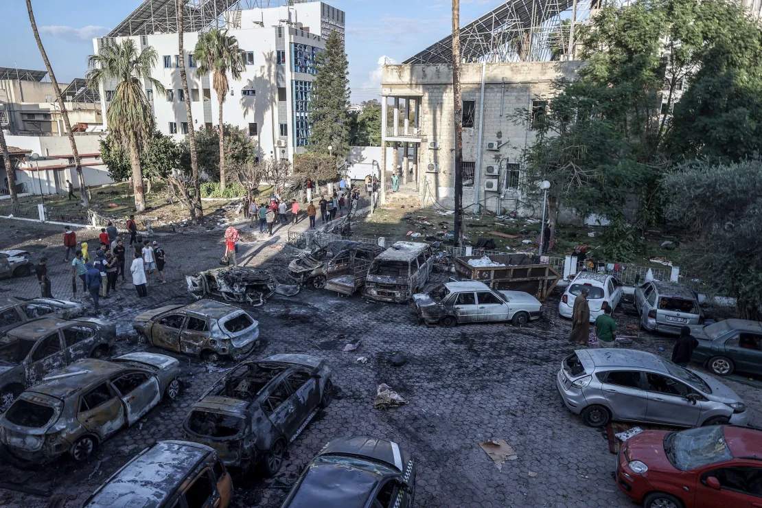 Al-Ahli Baptist Explosion Aftermath