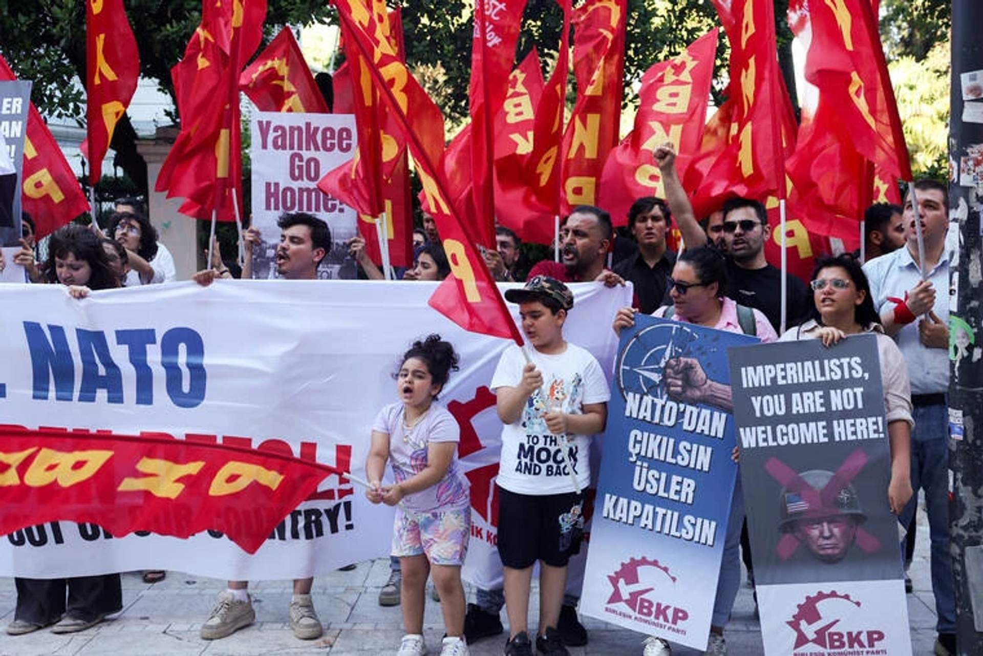 Leftist party BKP (The United Cyprus Party) March in Istanbul July 5th 2026