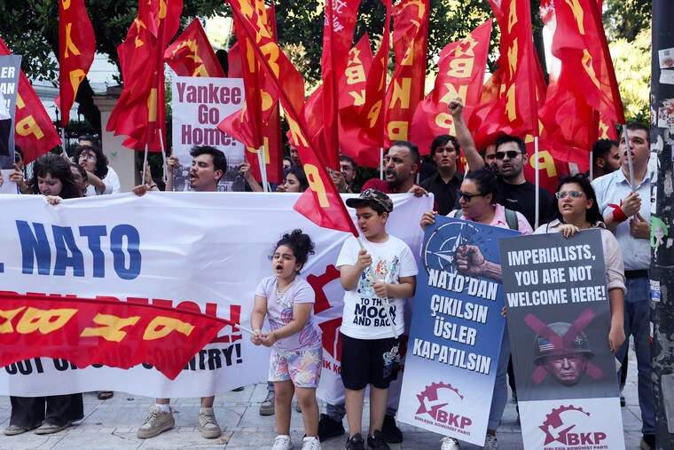 Leftist party BKP (The United Cyprus Party) March in Istanbul July 5th 2026