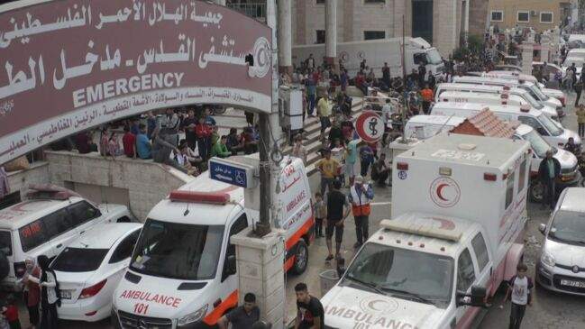 An Overcrowded Hospital in Gaza