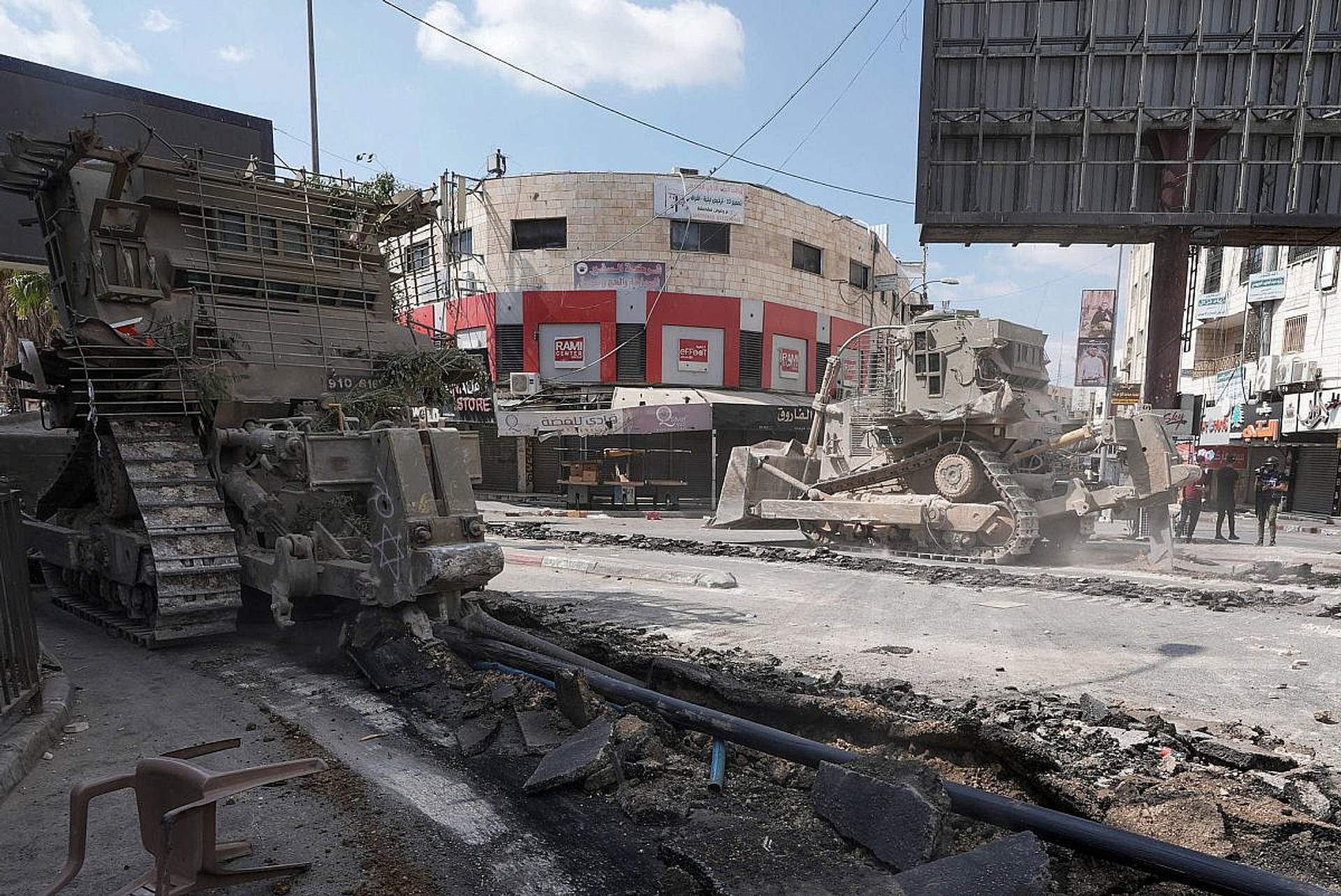 Israeli military forces seen during an operation [Jenin, occupied West Bank - September 2, 2024]