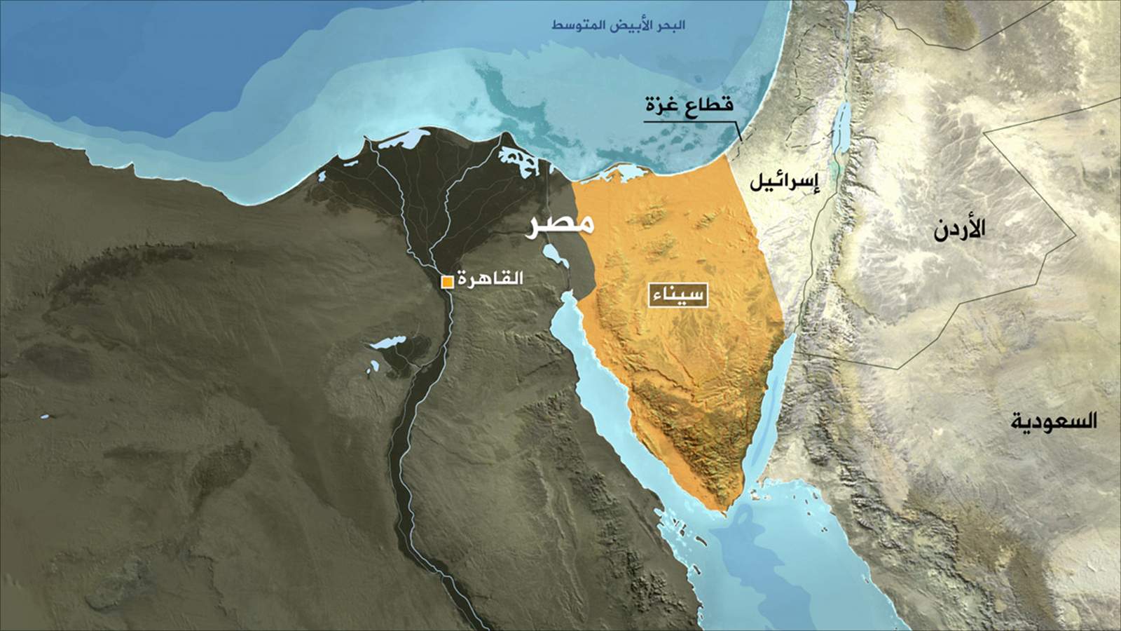Infographic - Map showing proposed area for Palestinian migration.