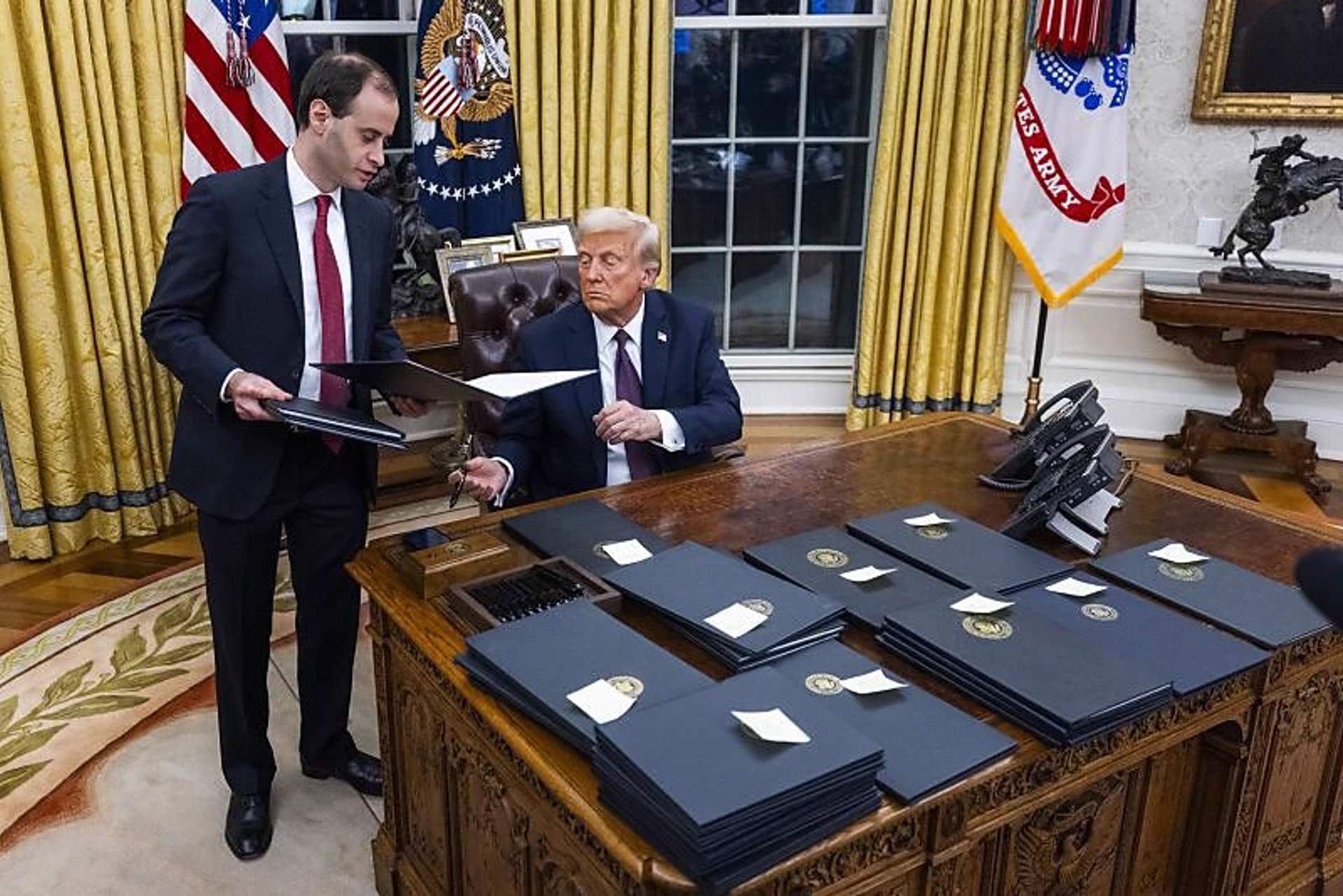 Trump signing mass pardons as soon as he hits the oval office.