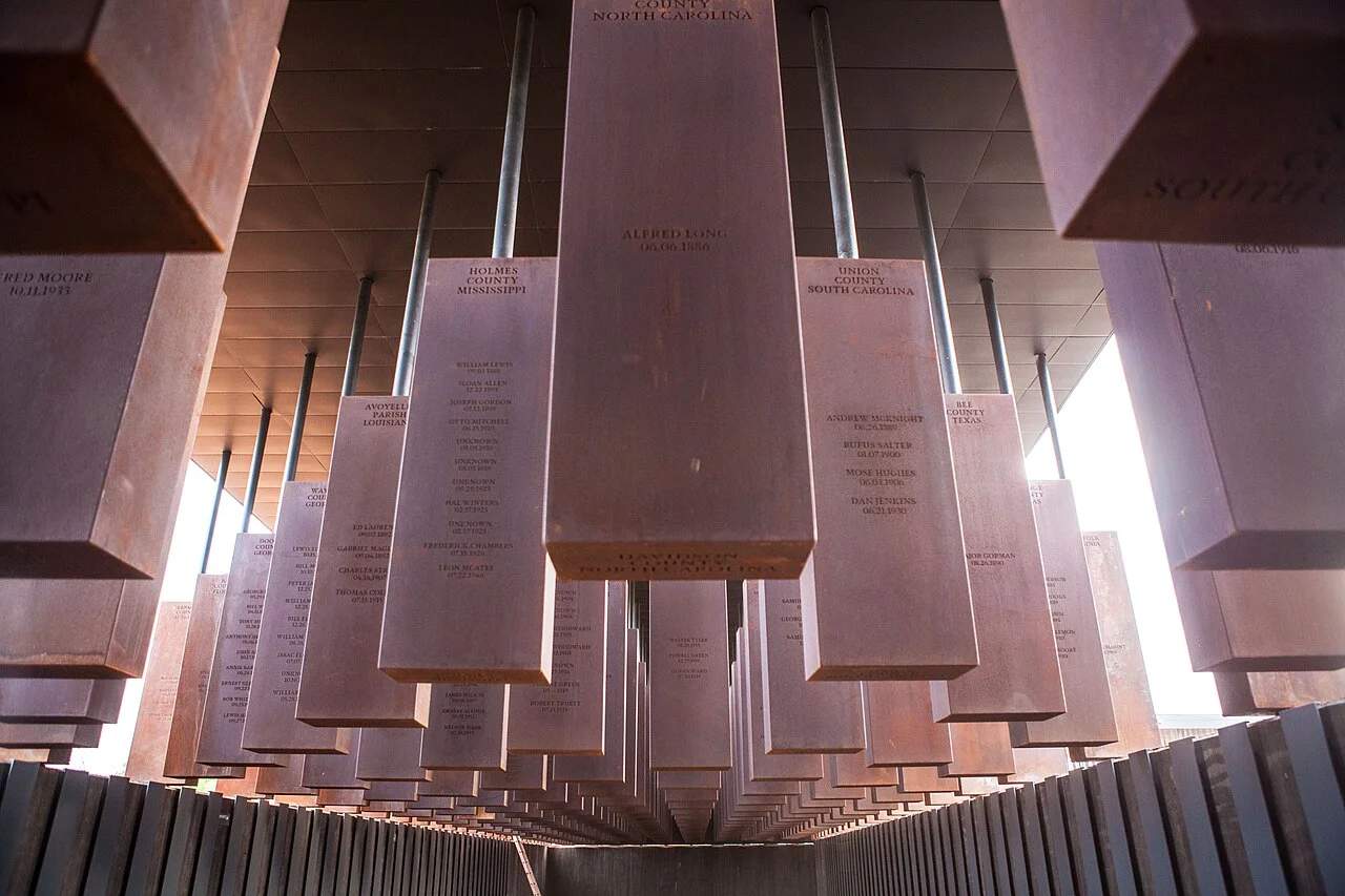 National Memorial for Peace and Justice in Montgomery, Alabama documenting lynchings