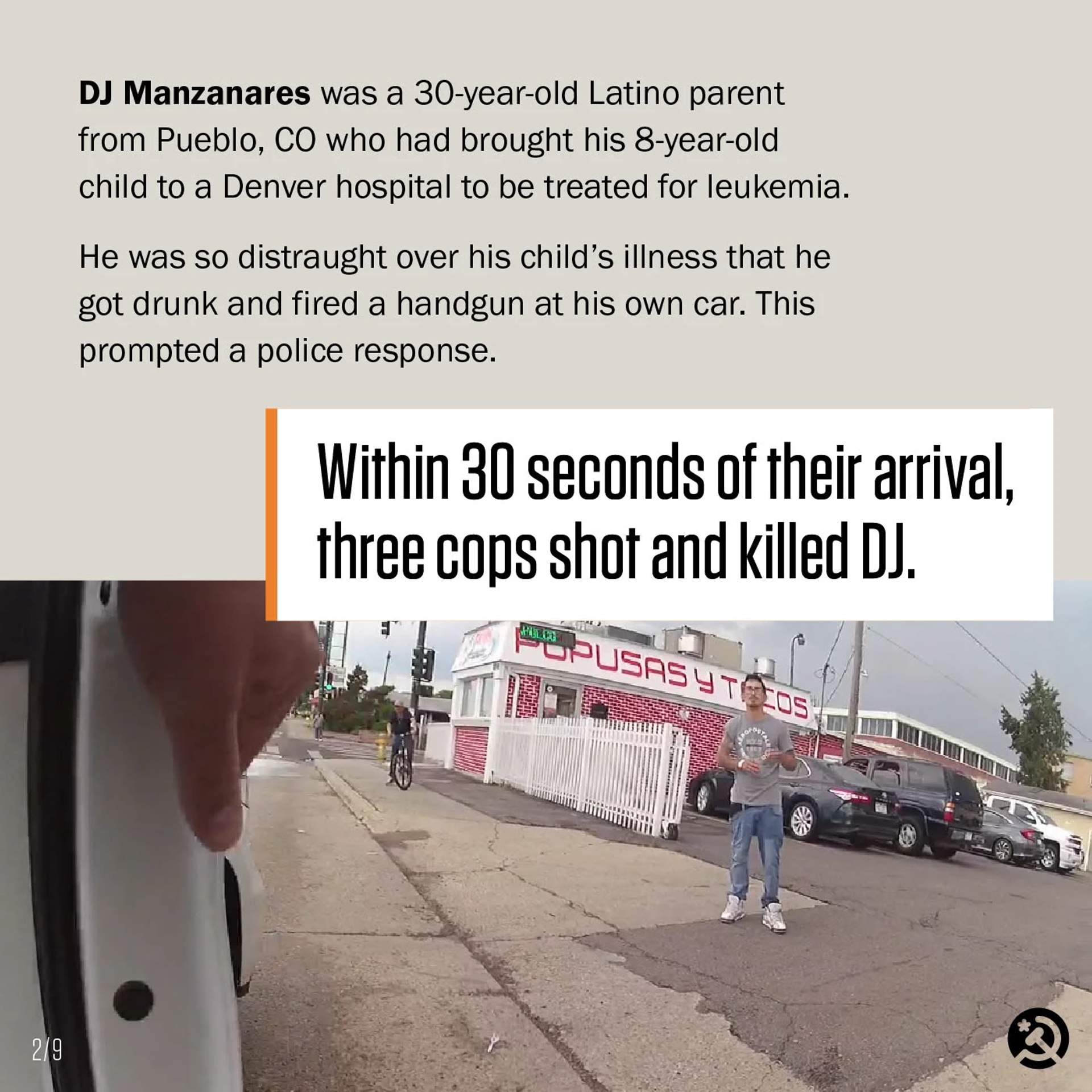 Police Approaching DJ showing him to decently calm