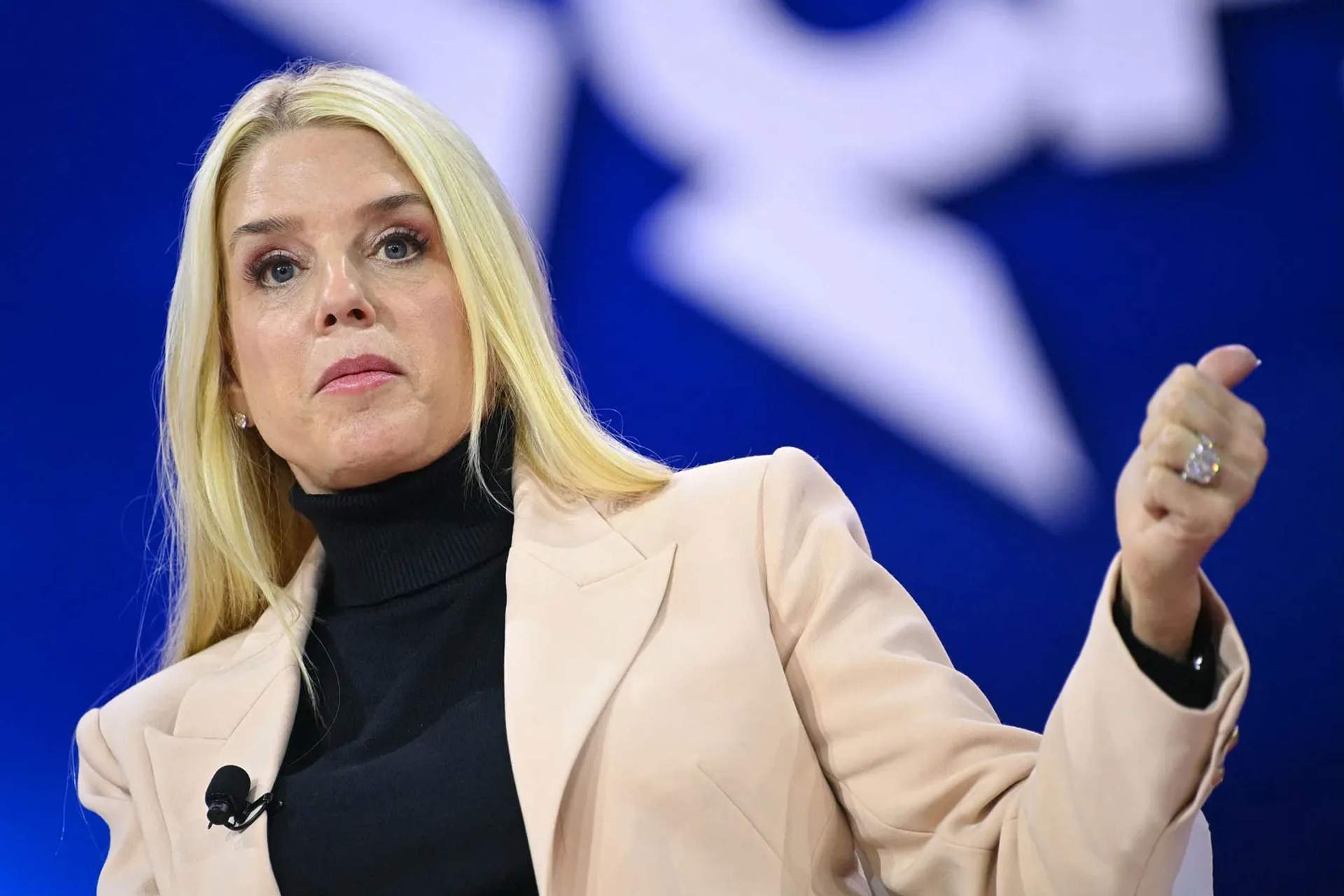 Pam Bondi seemingly foreshadowing her way out the door.