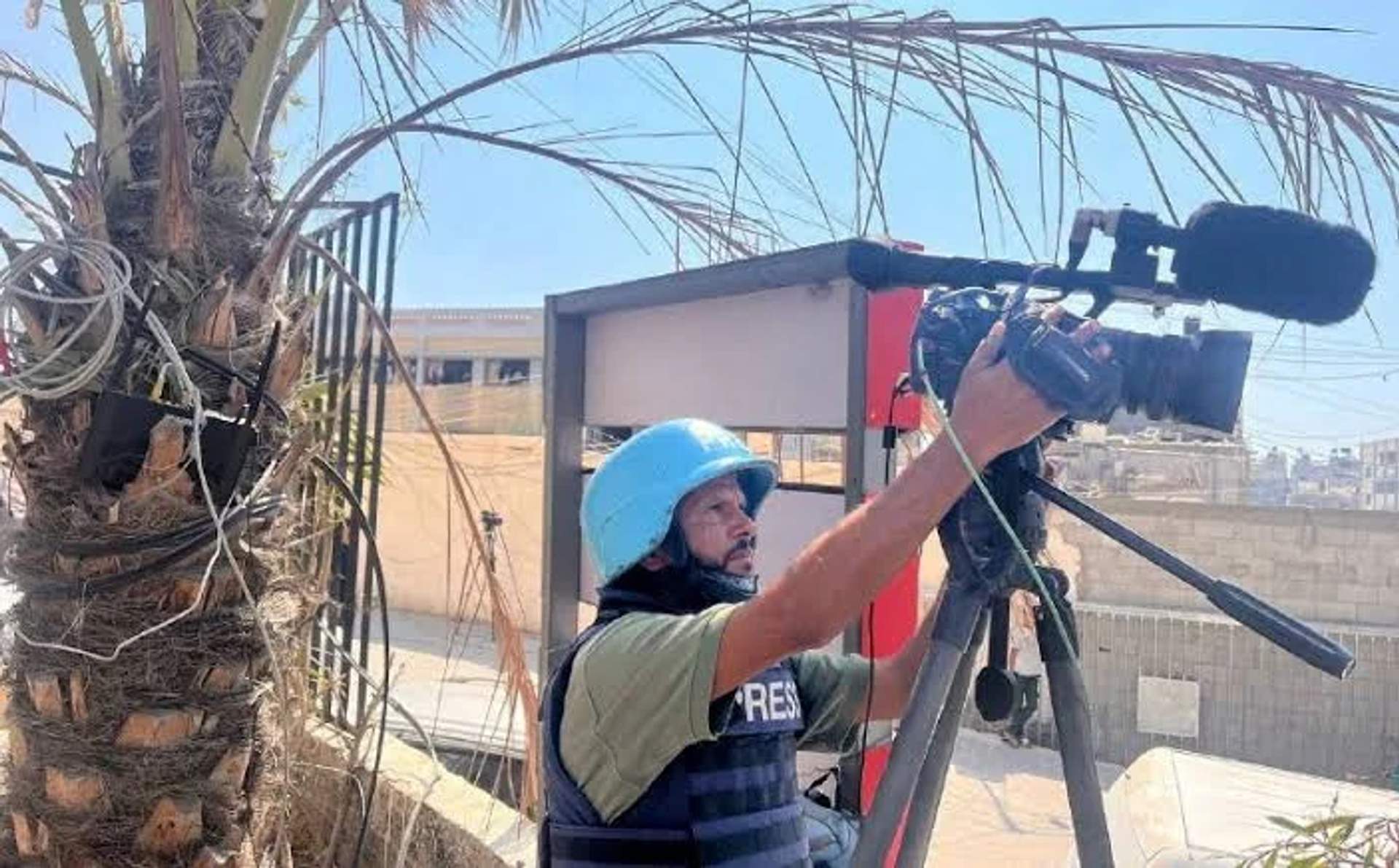 Hussam al-Masri, Reuters photojournalist. Killed in double-tap Israeli strike on Nasser Hospital, Khan Younis, August 25, 2025.