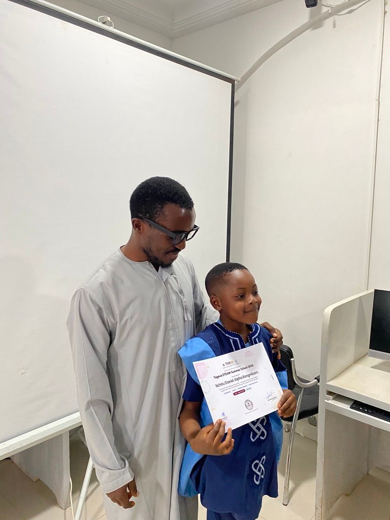 A Togeva mentor and a young participant at Demo Day