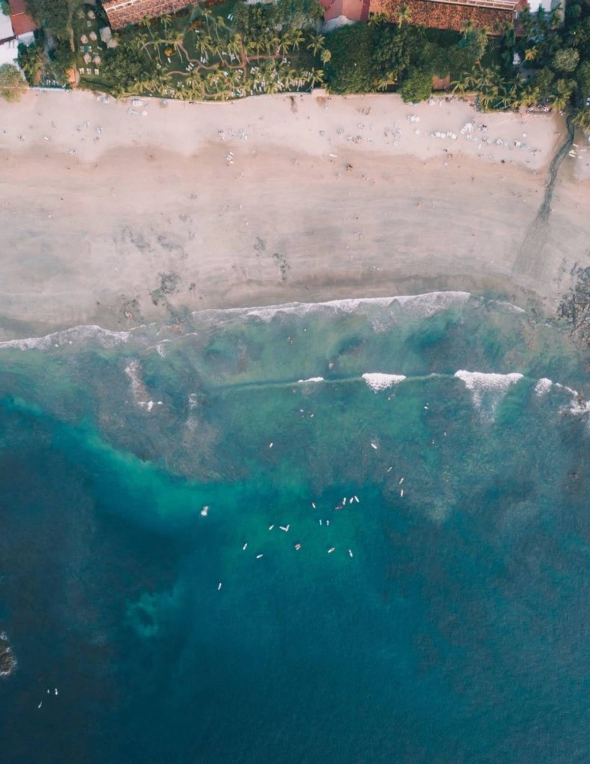 Surf spot in Costa Rica from above