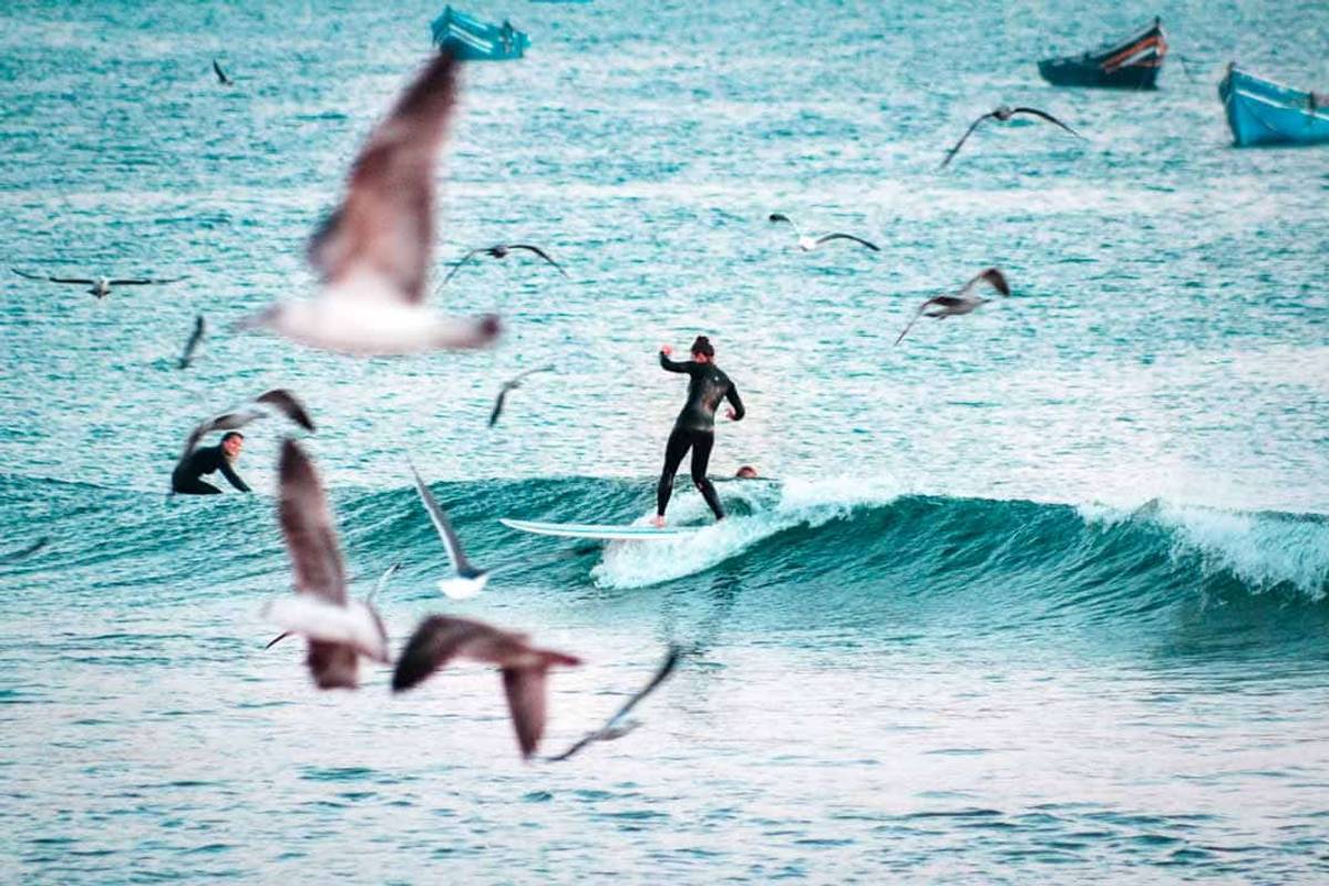 marokko Surfen lernen nahe Europa Anfänger Surfspot Longboarden