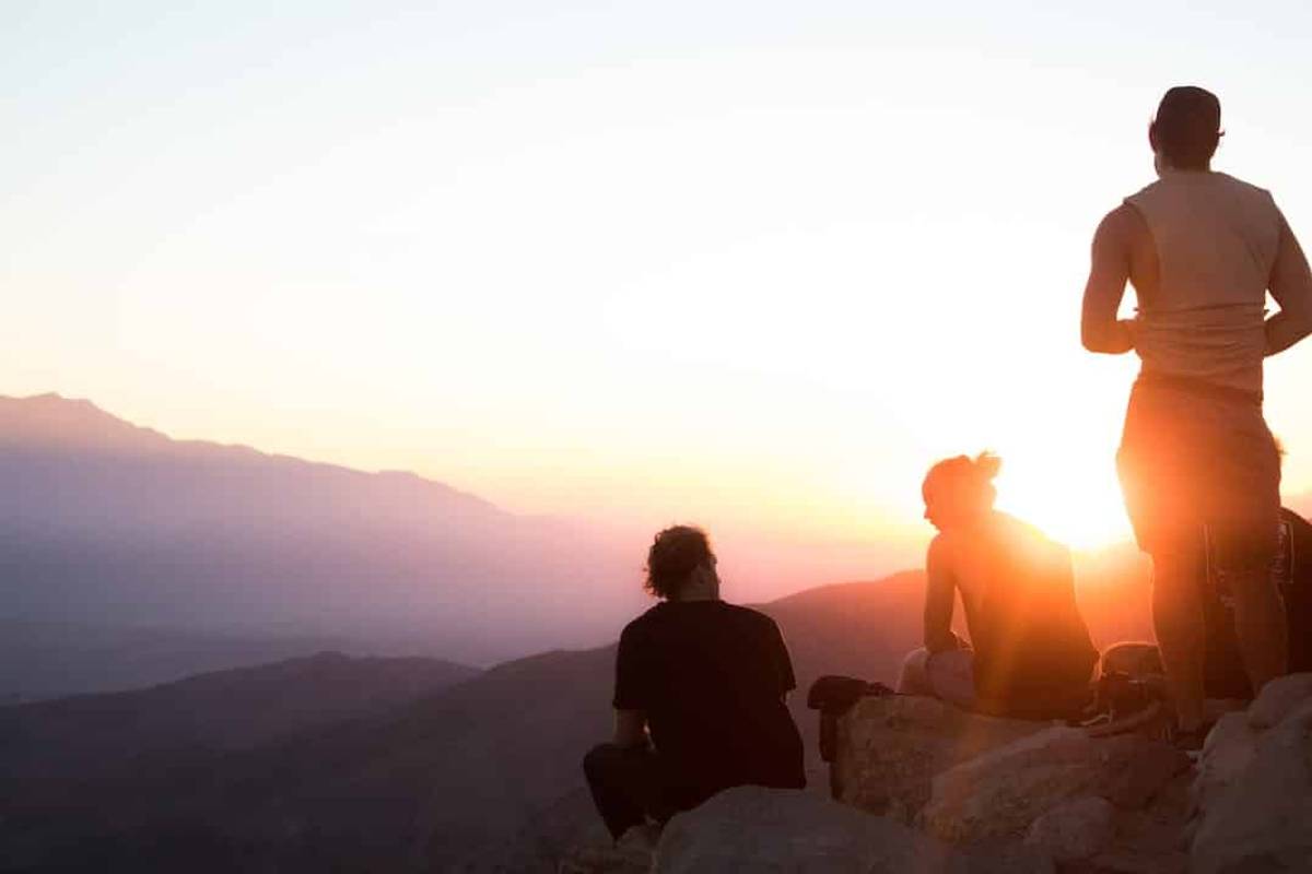 Group of friends enjoying sunset in Costa Rica