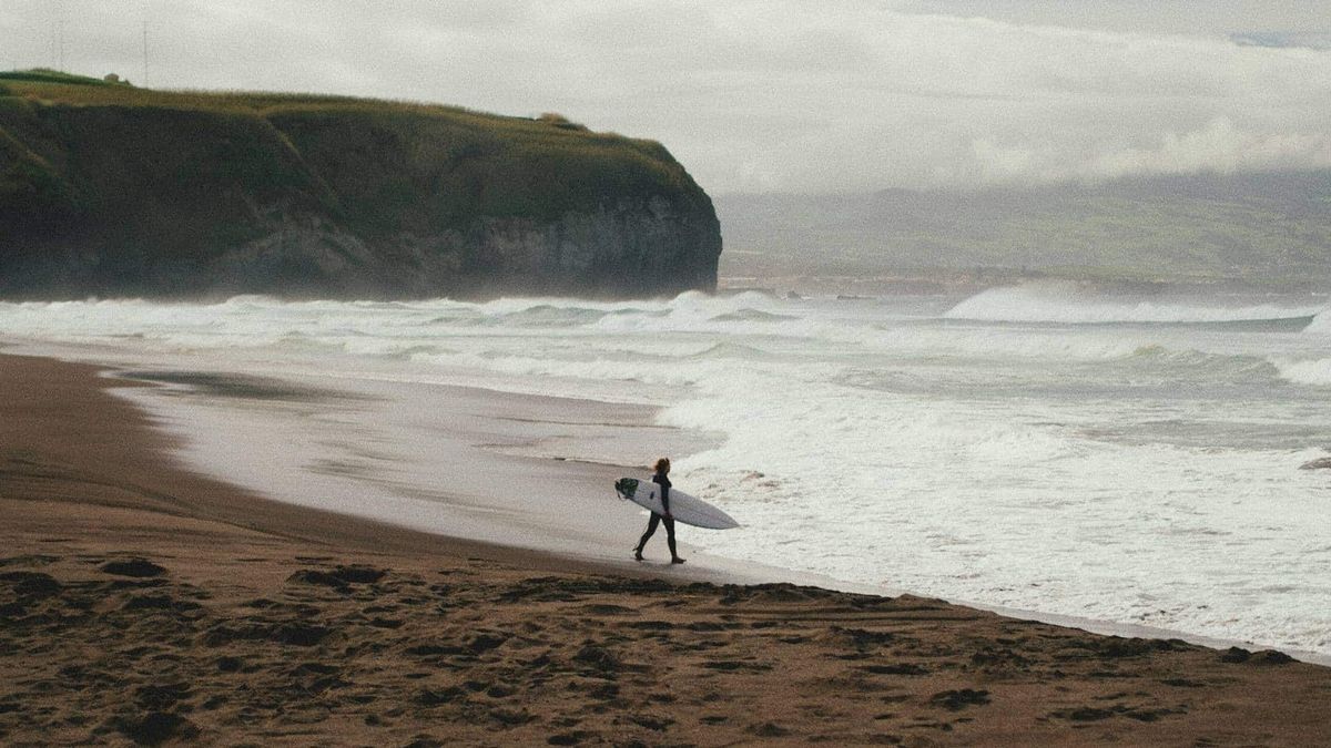 Cloudy Beach in Madeira