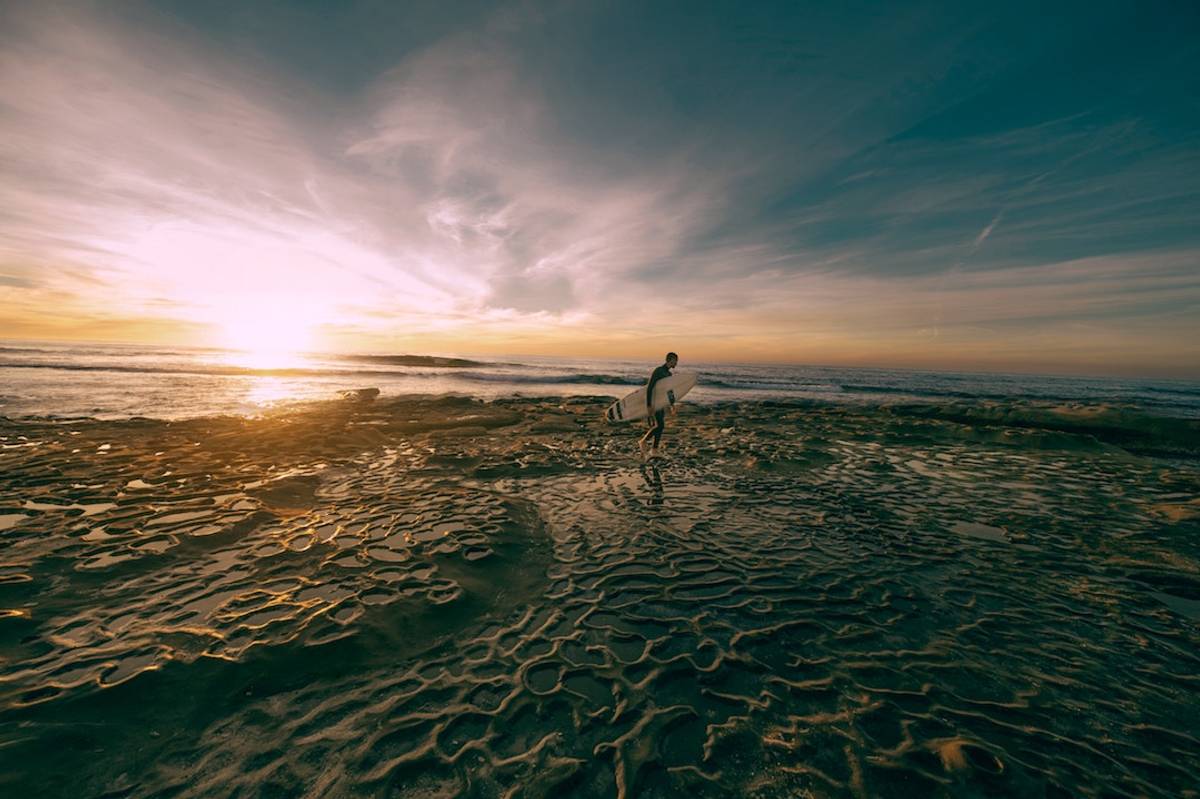 Surfer in the morning