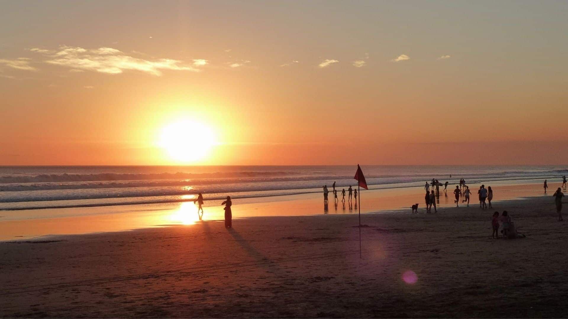 Surfing And Relaxing At Legian Beach, Bali