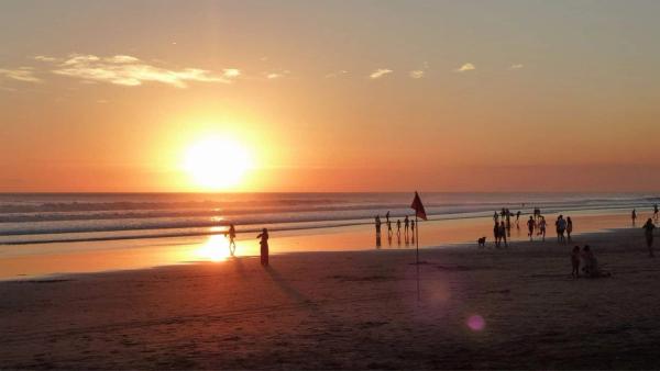 Surfing And Relaxing At Legian Beach, Bali