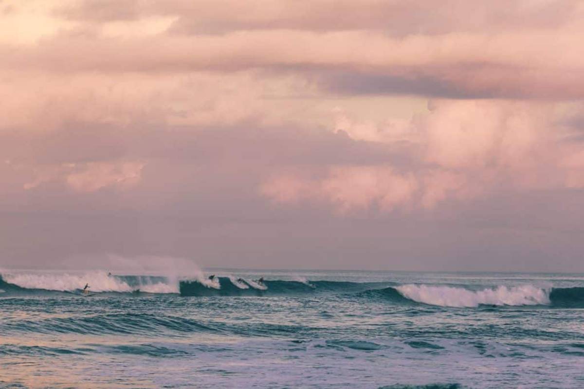 Waves breaking at Canggu