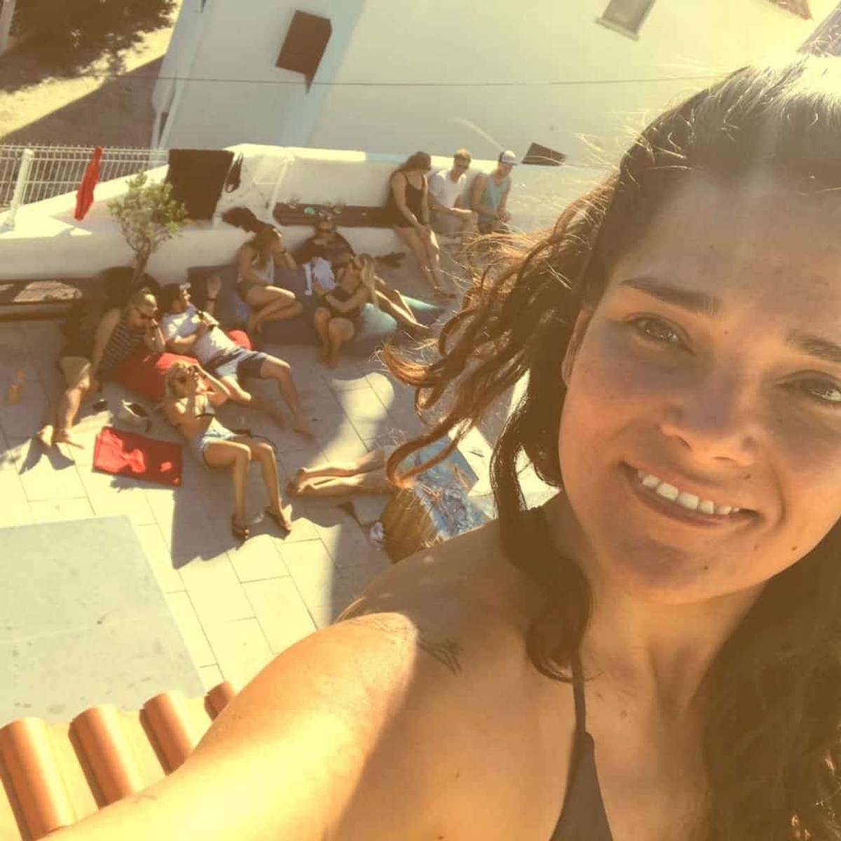 Daniela the creator of the movie at our surf house in Ericeira