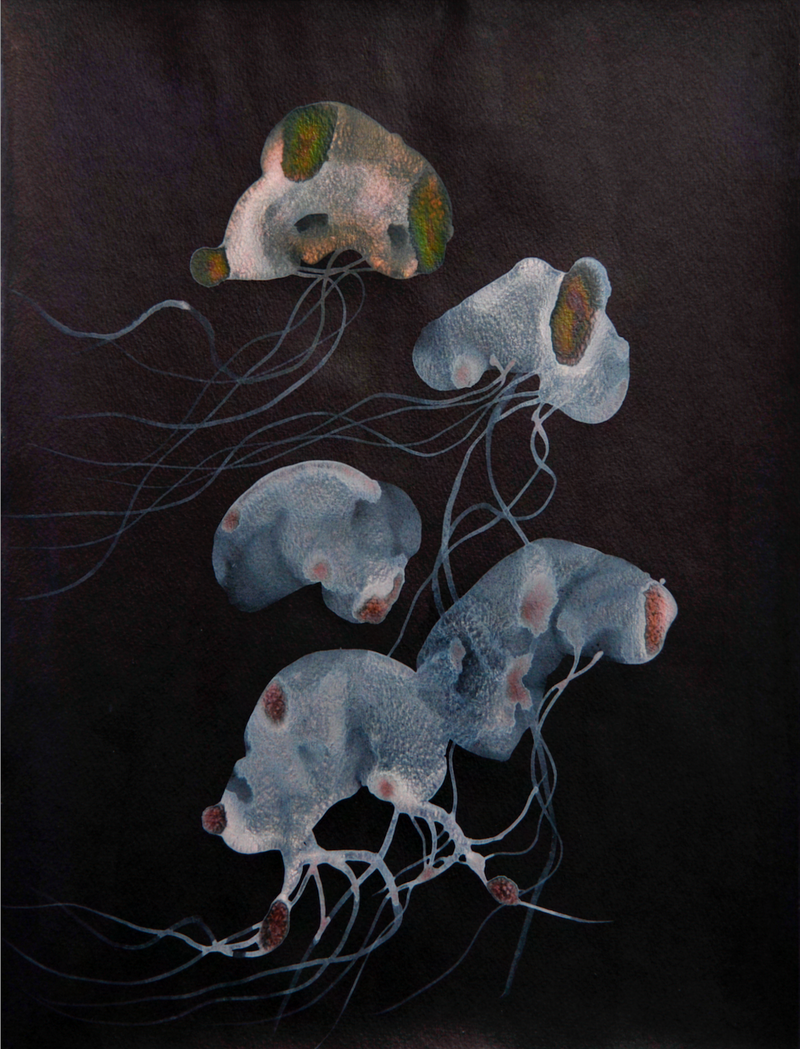 Artwork Medusa I (Gold Series) by Magda Krawcewicz