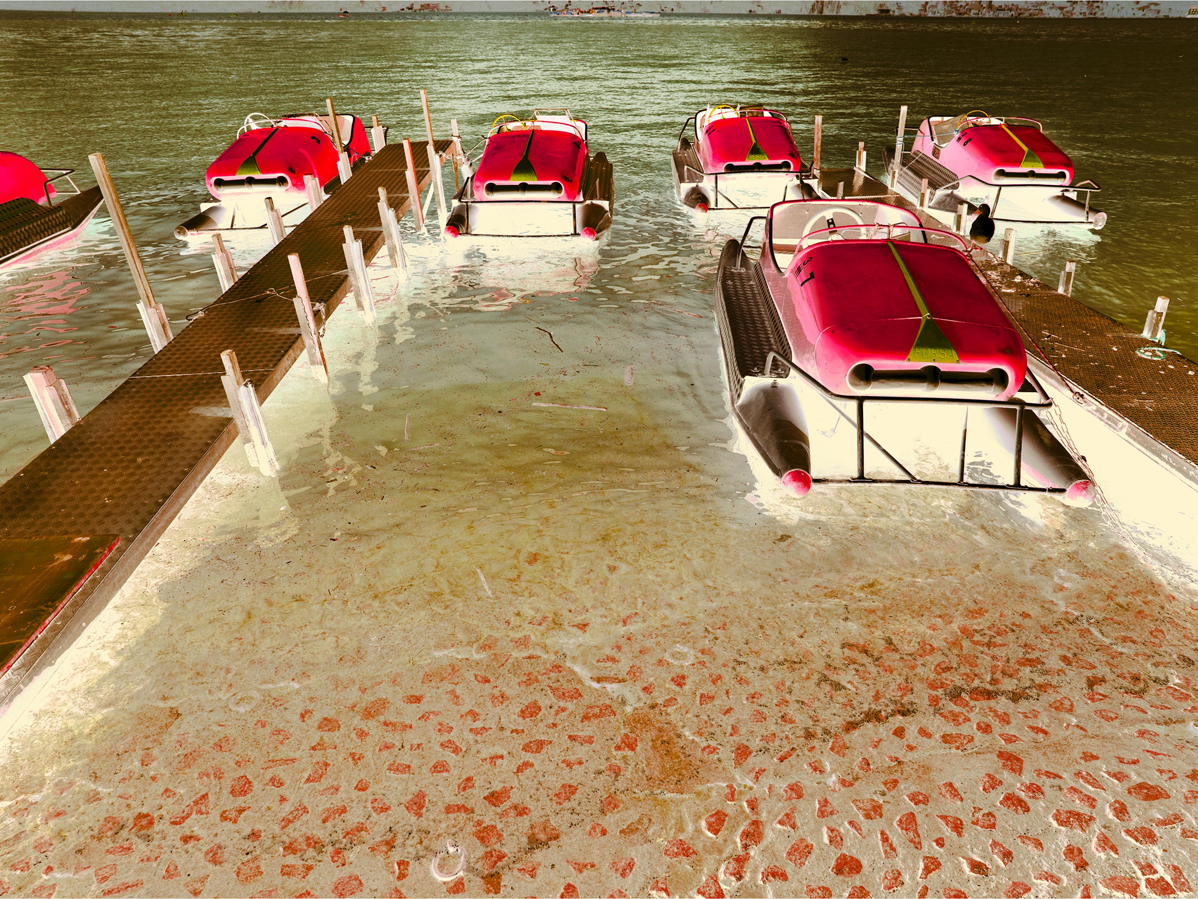 artwork Paddelboots at Lago di Lugano by Ivo von Renner