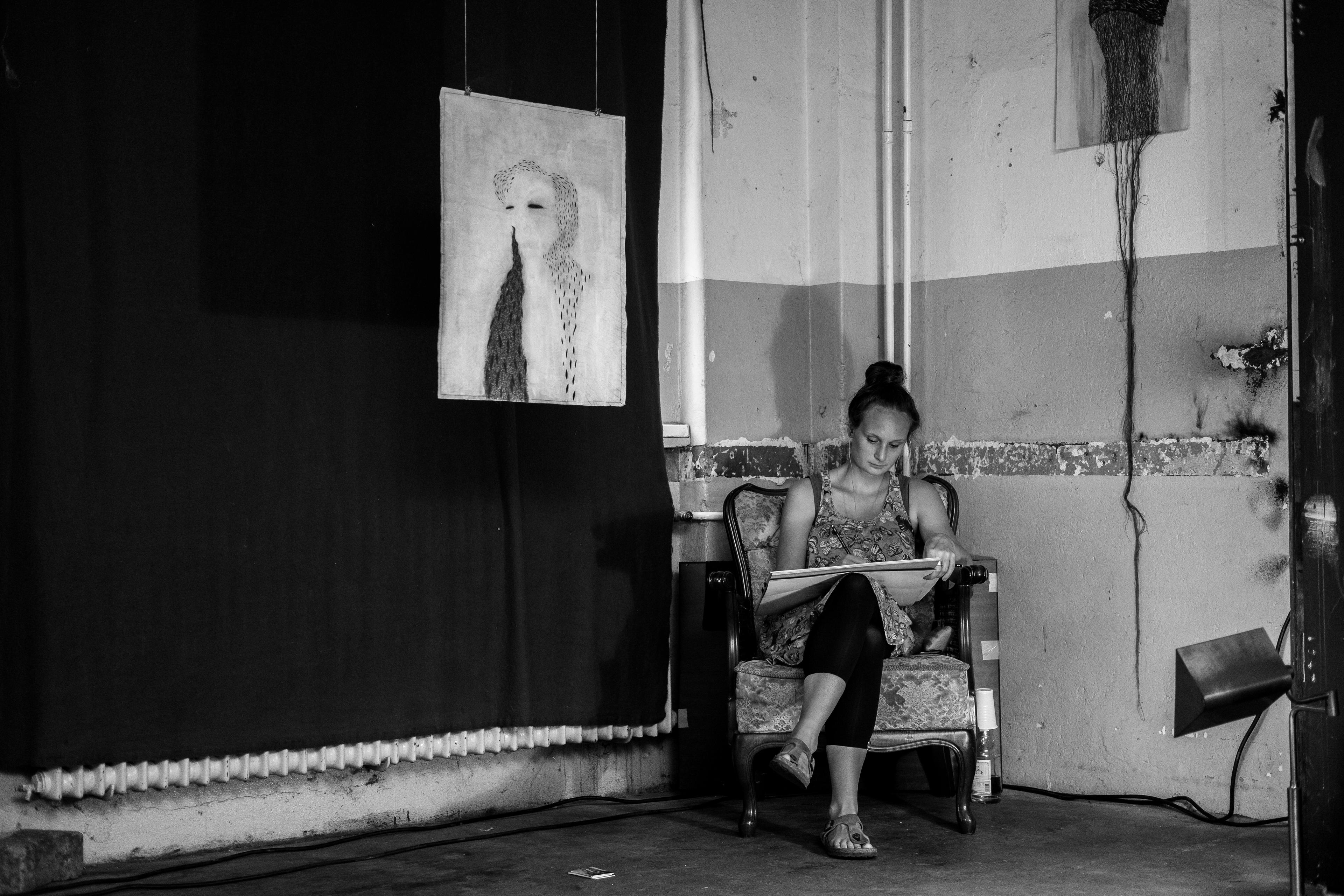 Black and white portrait of Annabella Kalisch