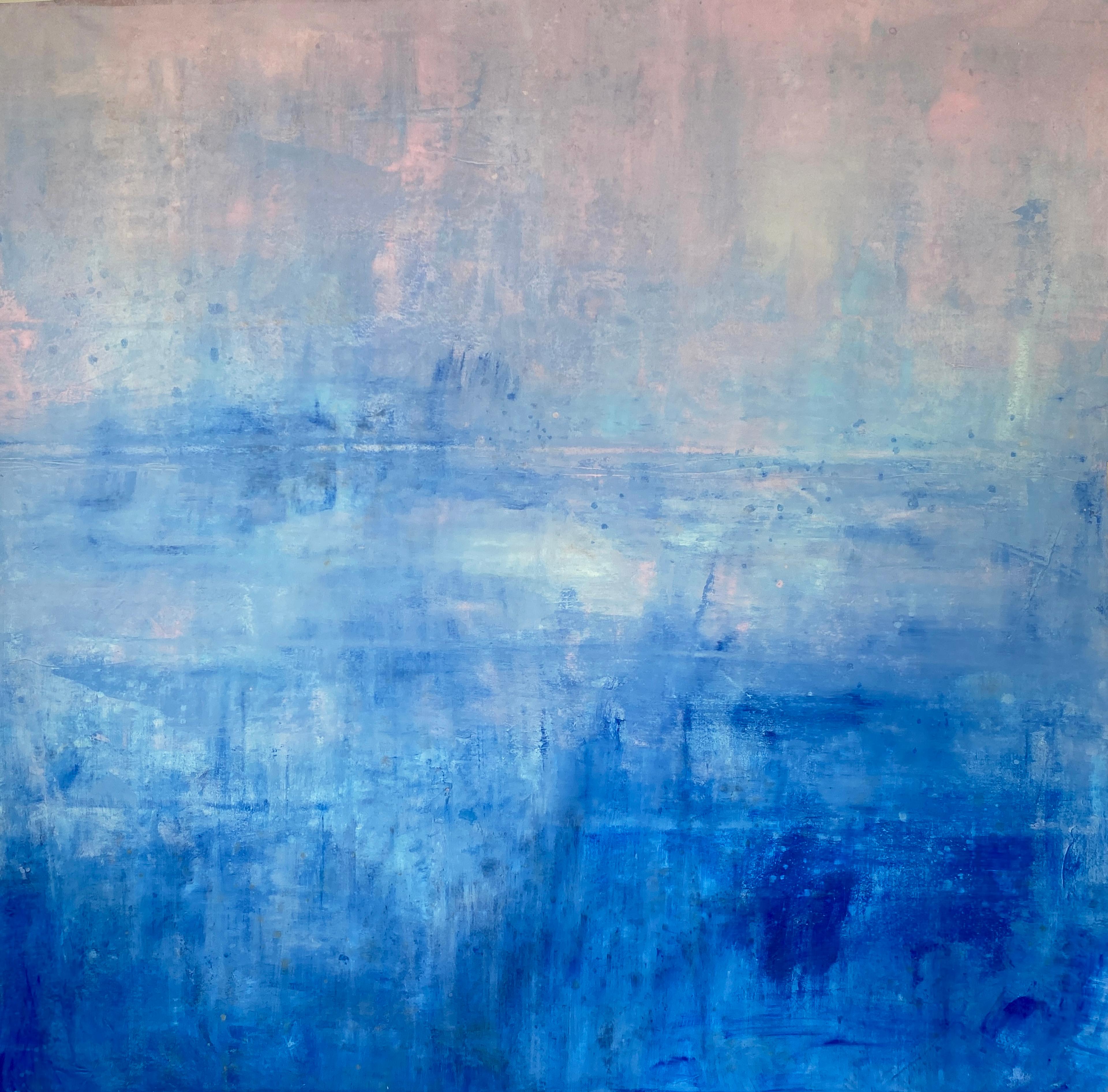 artwork Blue field pink sky by Kathleen Rhee