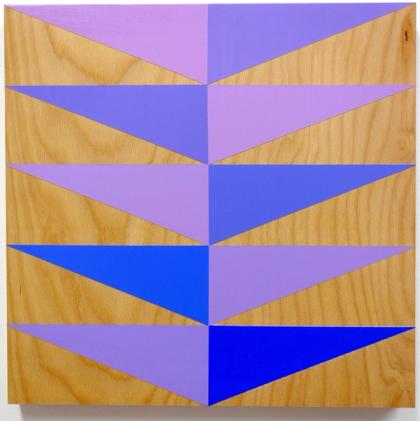 Artwork Blue and violet triangles by Carla Bertone