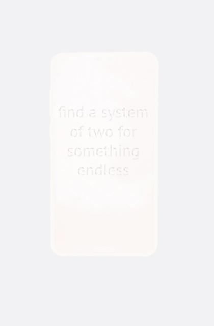 Artwork find a system of two for something endless by Franziska Ostermann