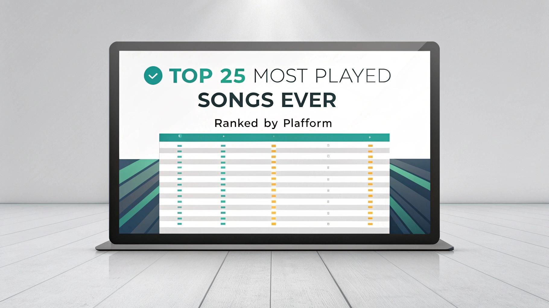 Top 25 Most Played Songs Ever — Ranked by Platform