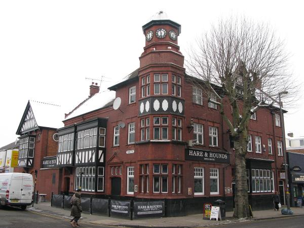 The Hare & Hounds pub on Kings Heath High Street