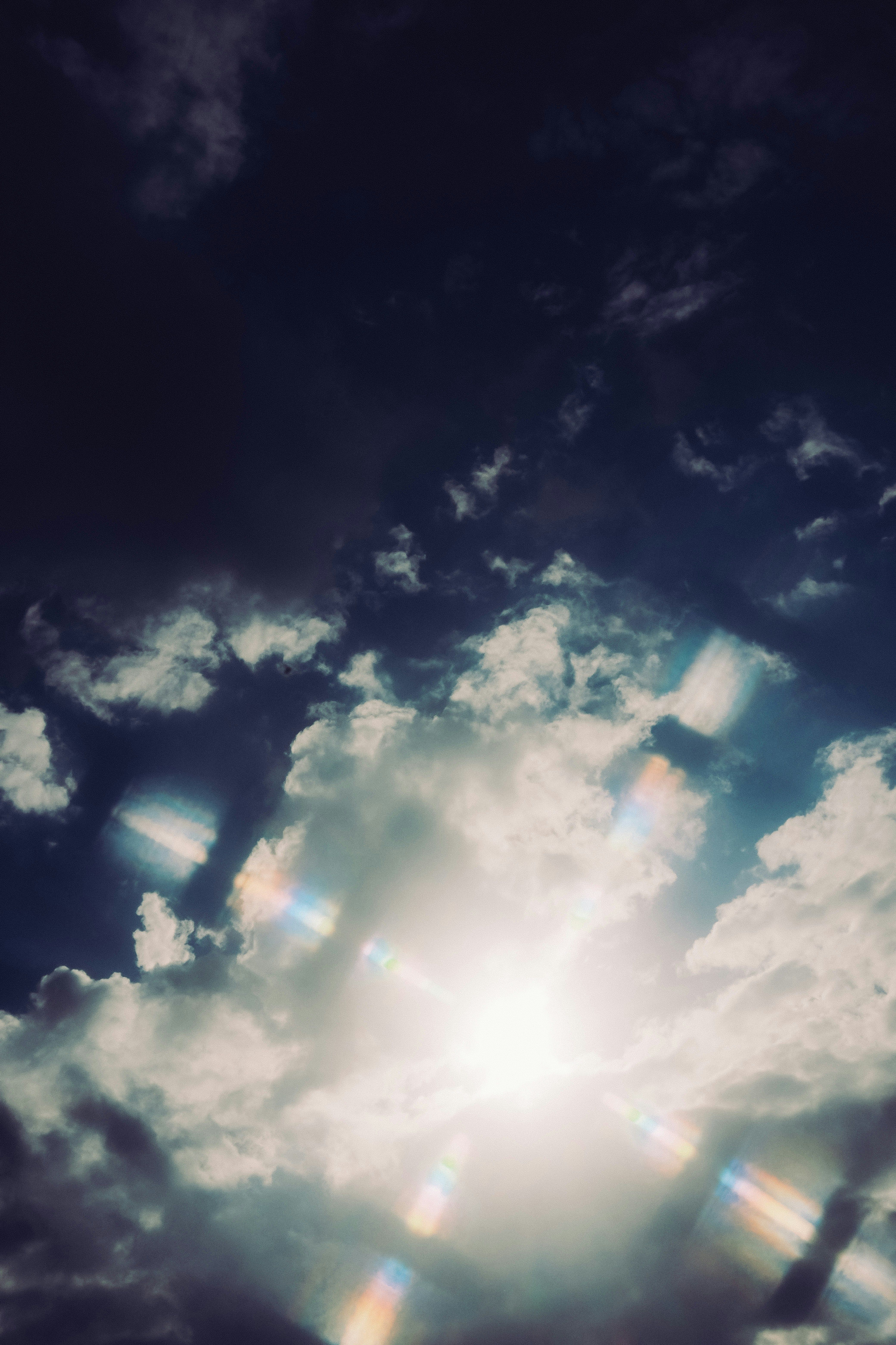 Dramatic sun with clouds