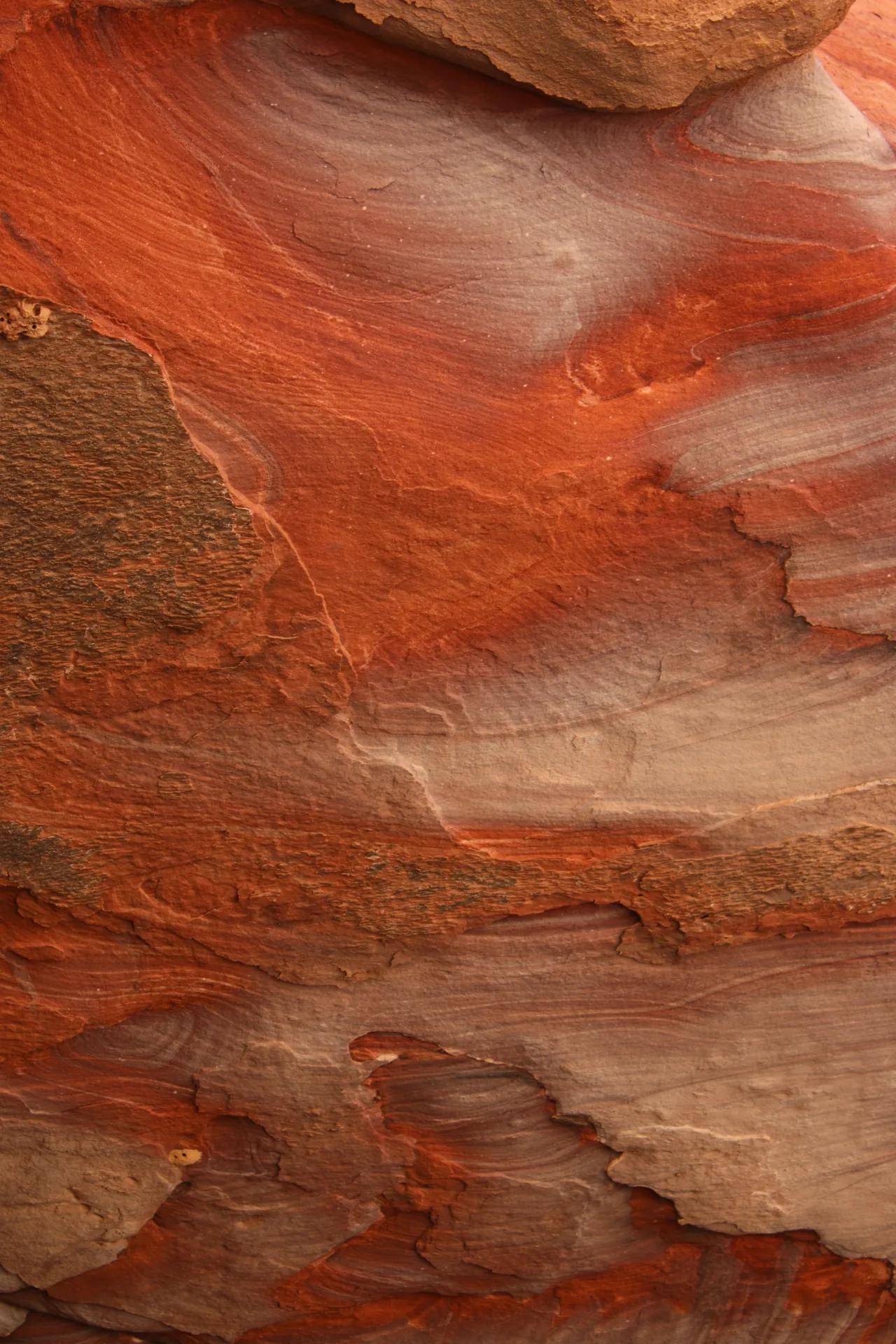 Textured earth and stone evoke tension and growth in life.