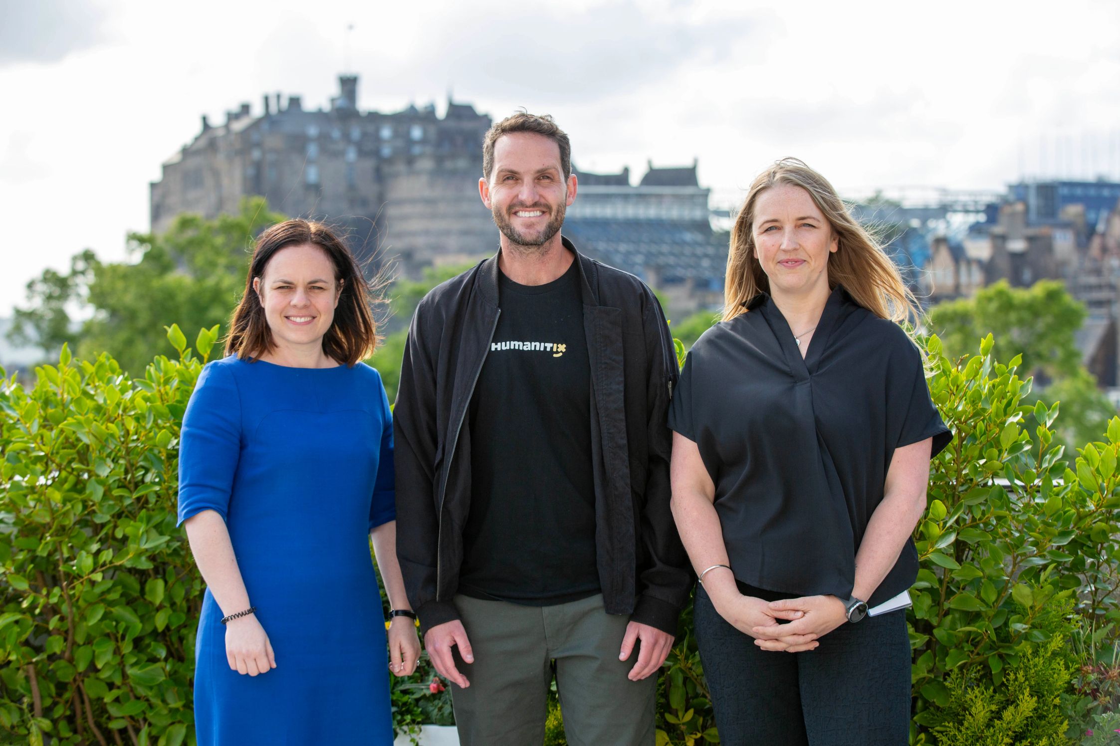 Kate Forbes, Deputy First Minister (DFM) and Cabinet Secretary for Economy & Gaelic, Scottish Government; Adam McCurdie, Humanitix and Laura Walker, CEO, Visibility Scotland