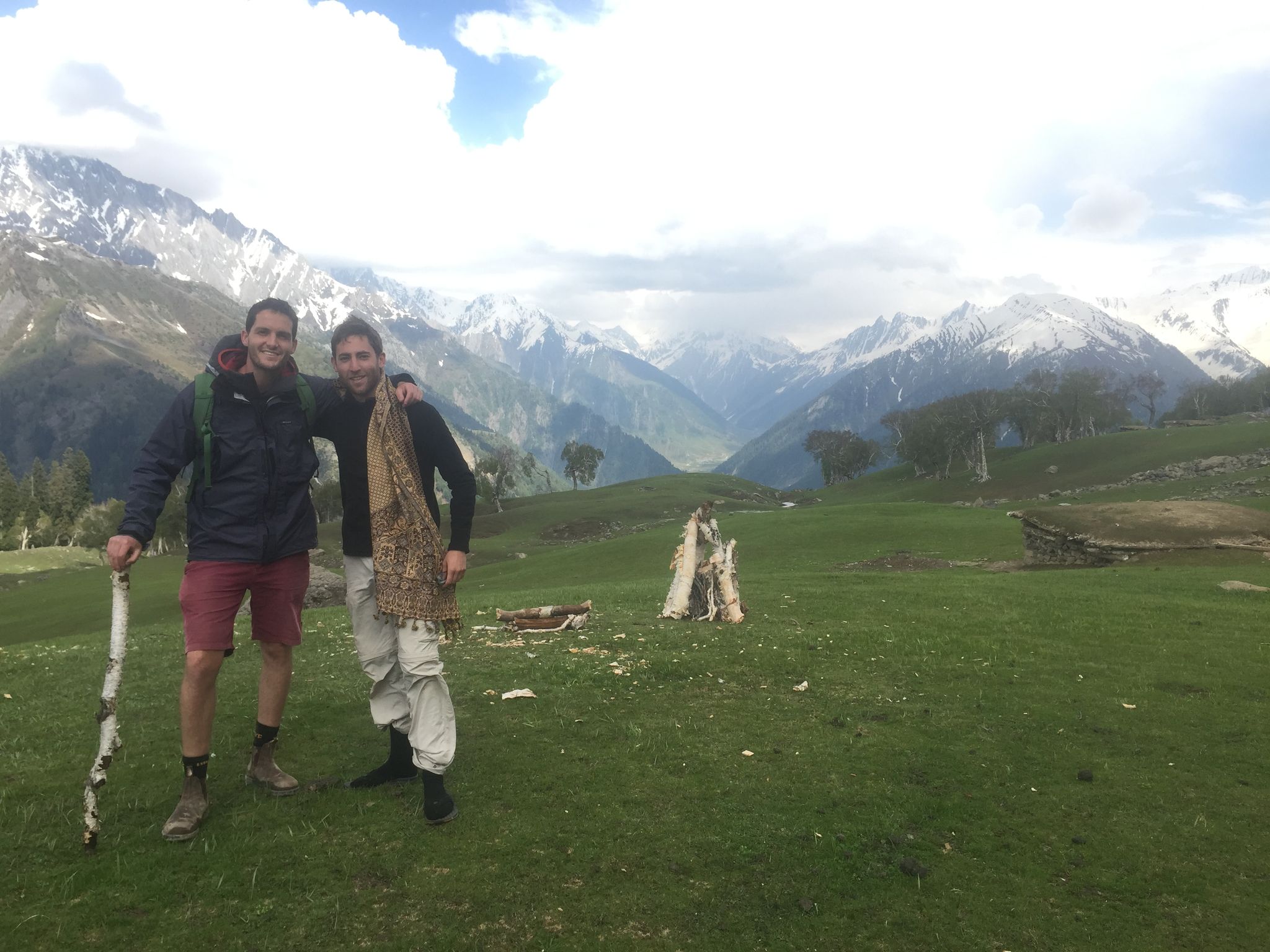 Adam and Josh hiking in Kashmir, India