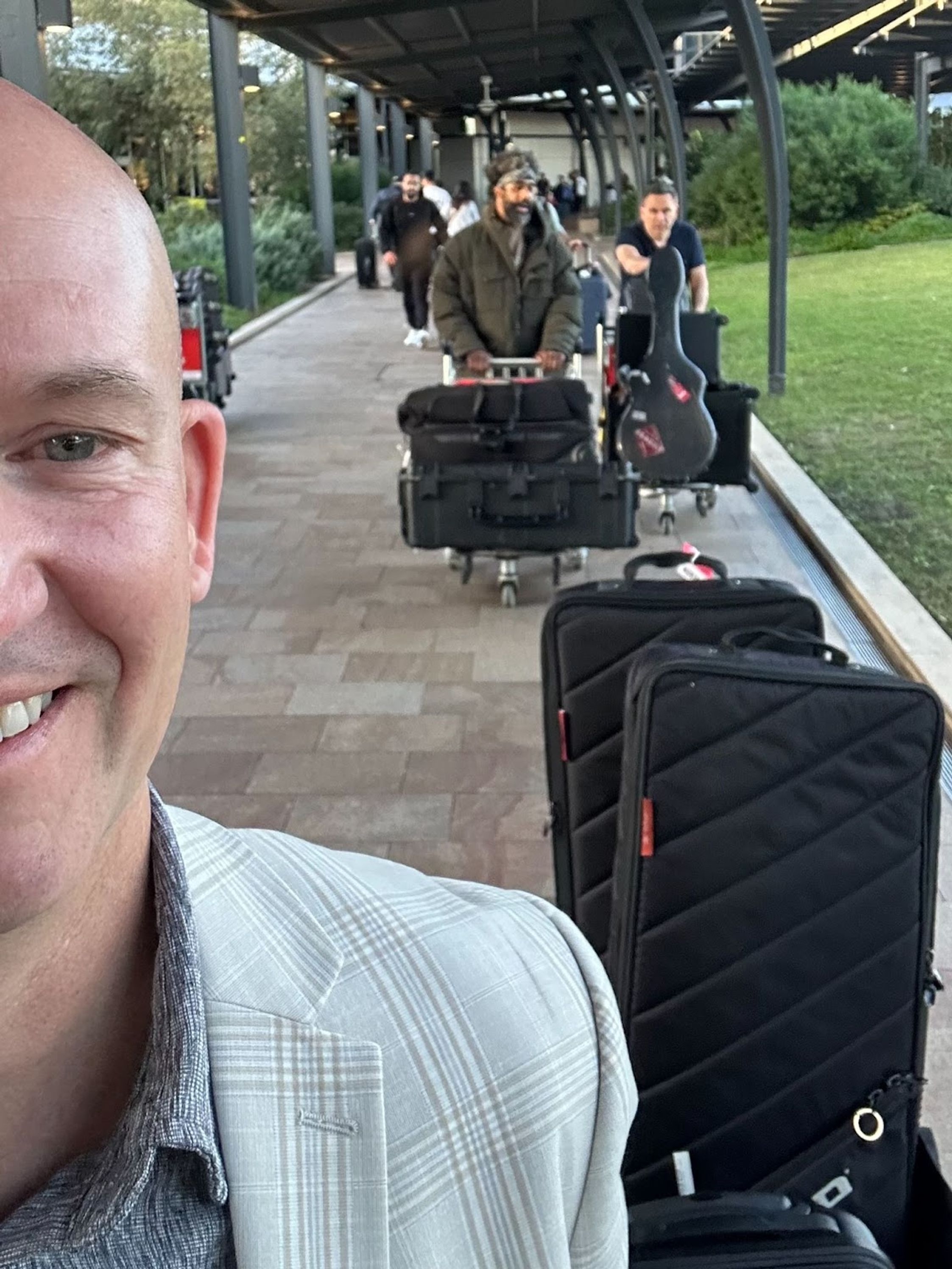 Nathan collecting Leonard and Matt at Sydney Airport - 6 weeks from the phone call..”I am coming to Sydney and have a free weekend…”