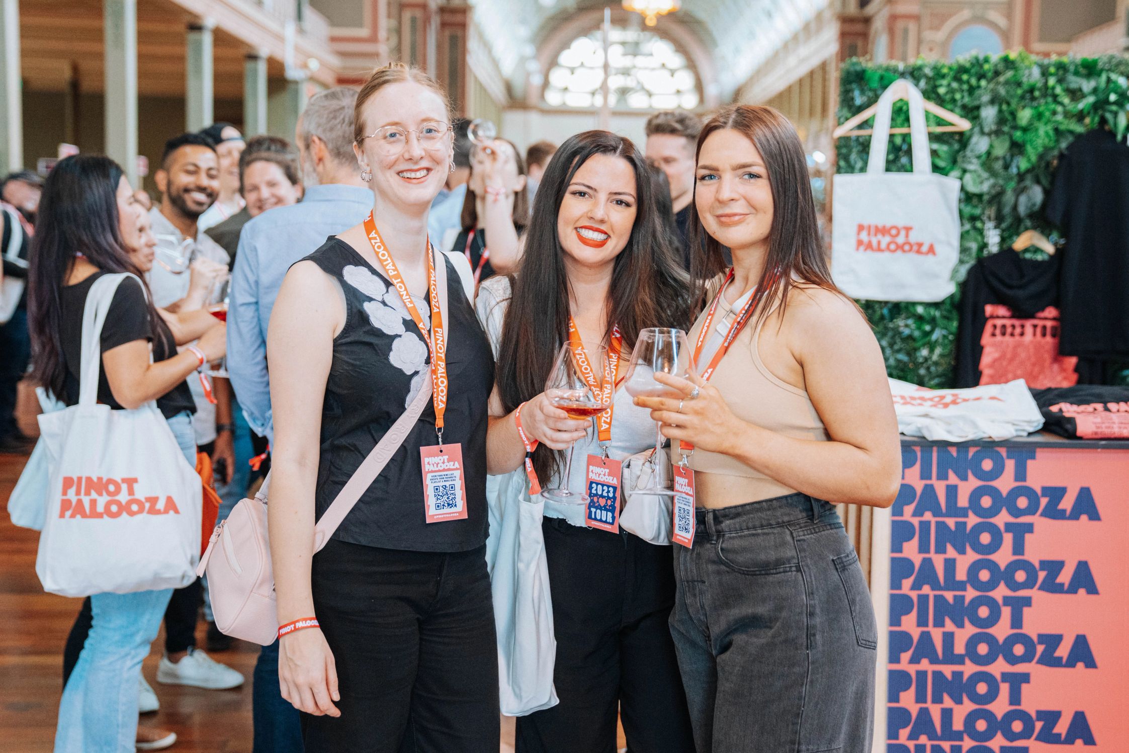 Smiling attendees of Pinot Palooza 2023