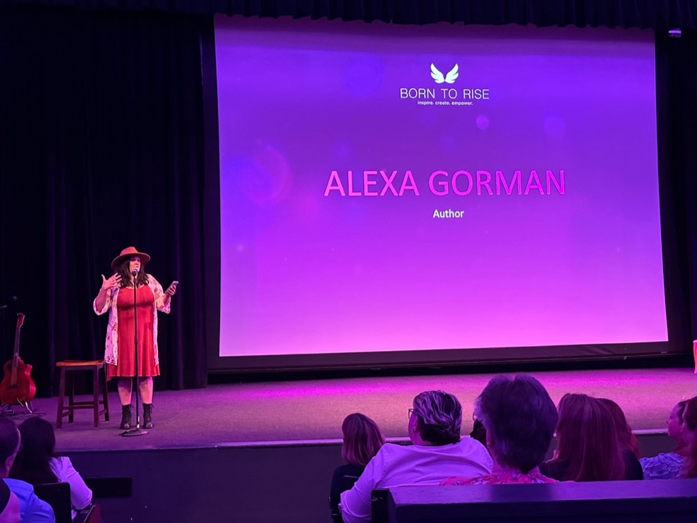Alexa Gorman presenting at the Storytelling Festival