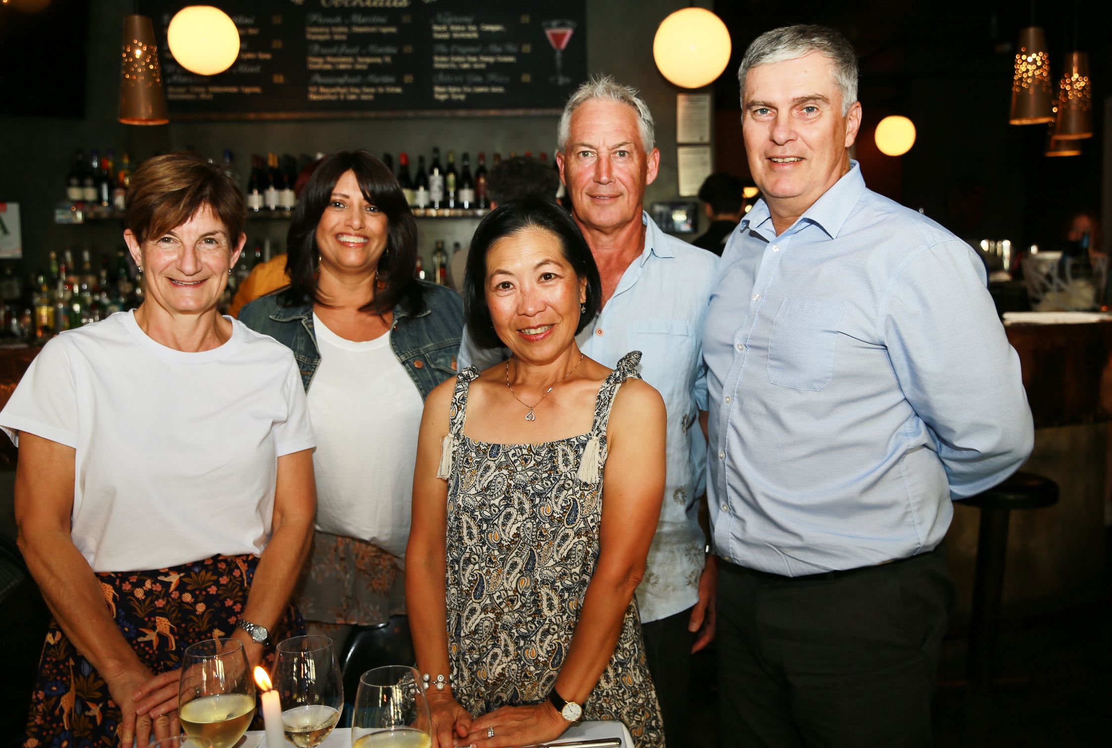 Smiling diners at the event