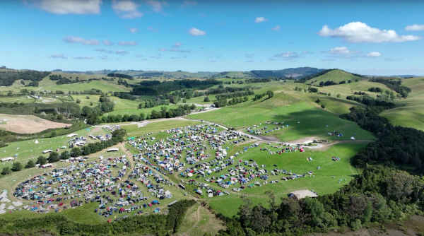NZ Spirit festival site from bird's eye view